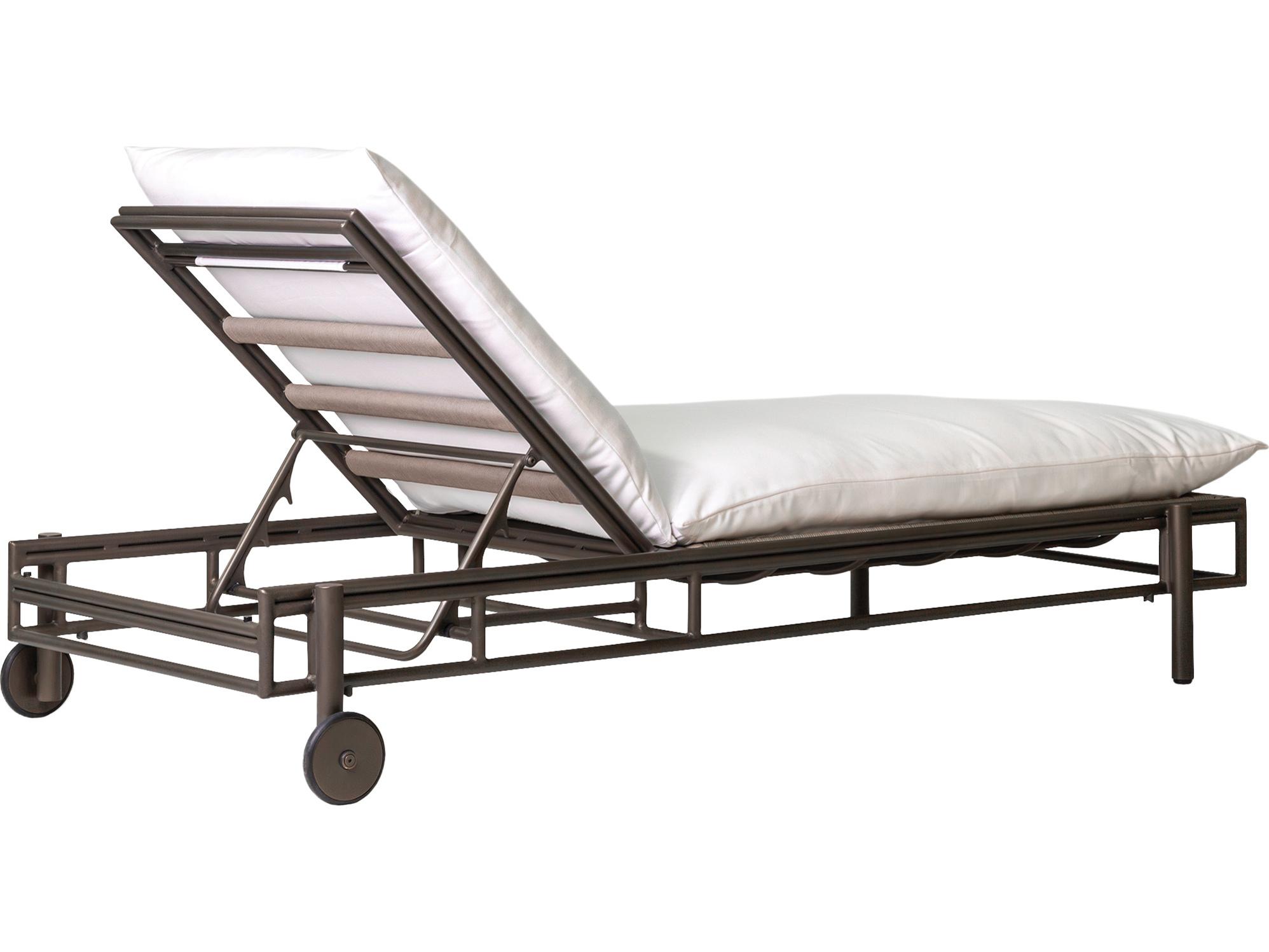 Seasonal Living Patinero Smooth Charcoal Satin Aluminum Cushion Chaise Lounge