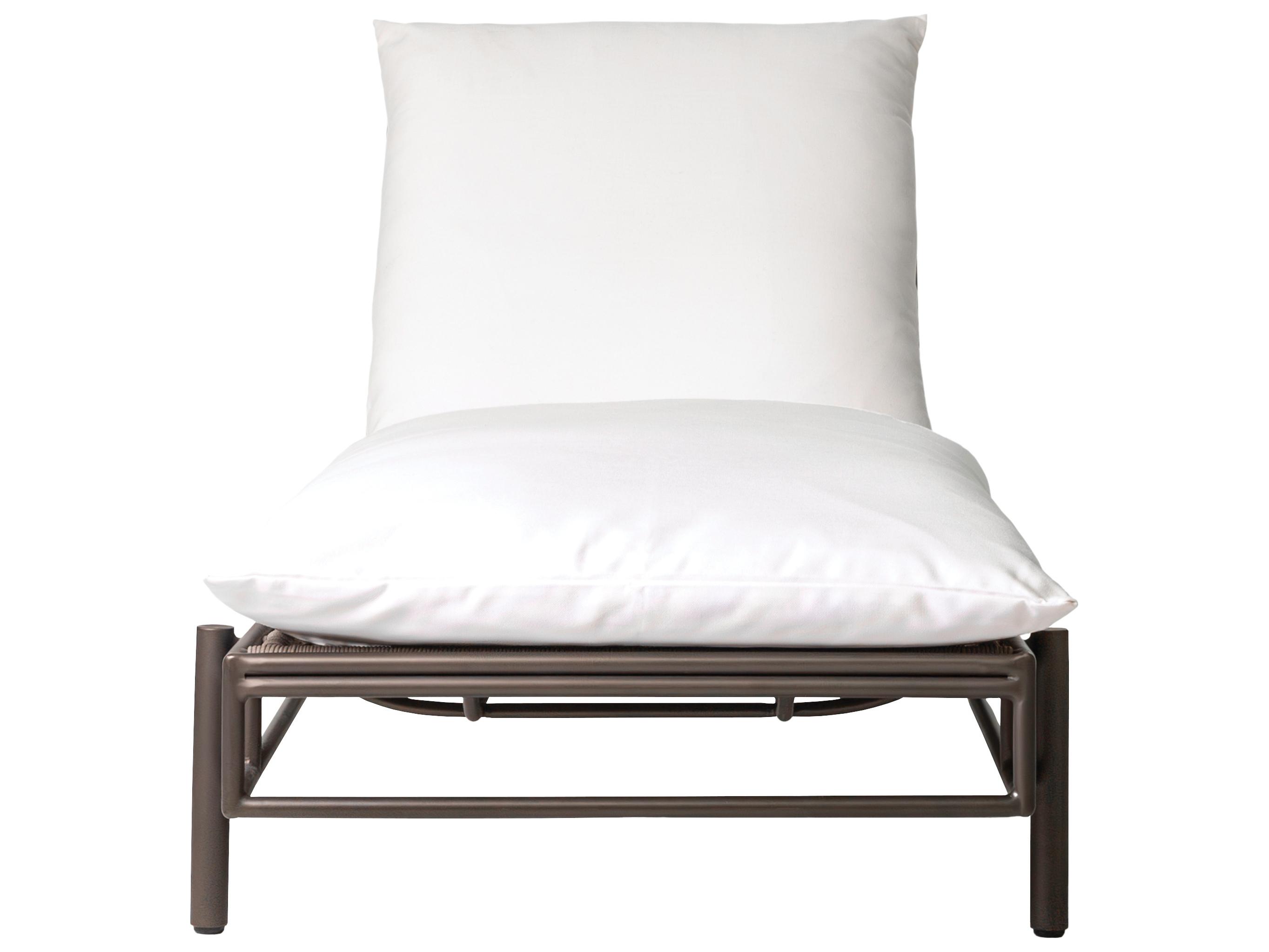 Seasonal Living Patinero Smooth Charcoal Satin Aluminum Cushion Chaise Lounge