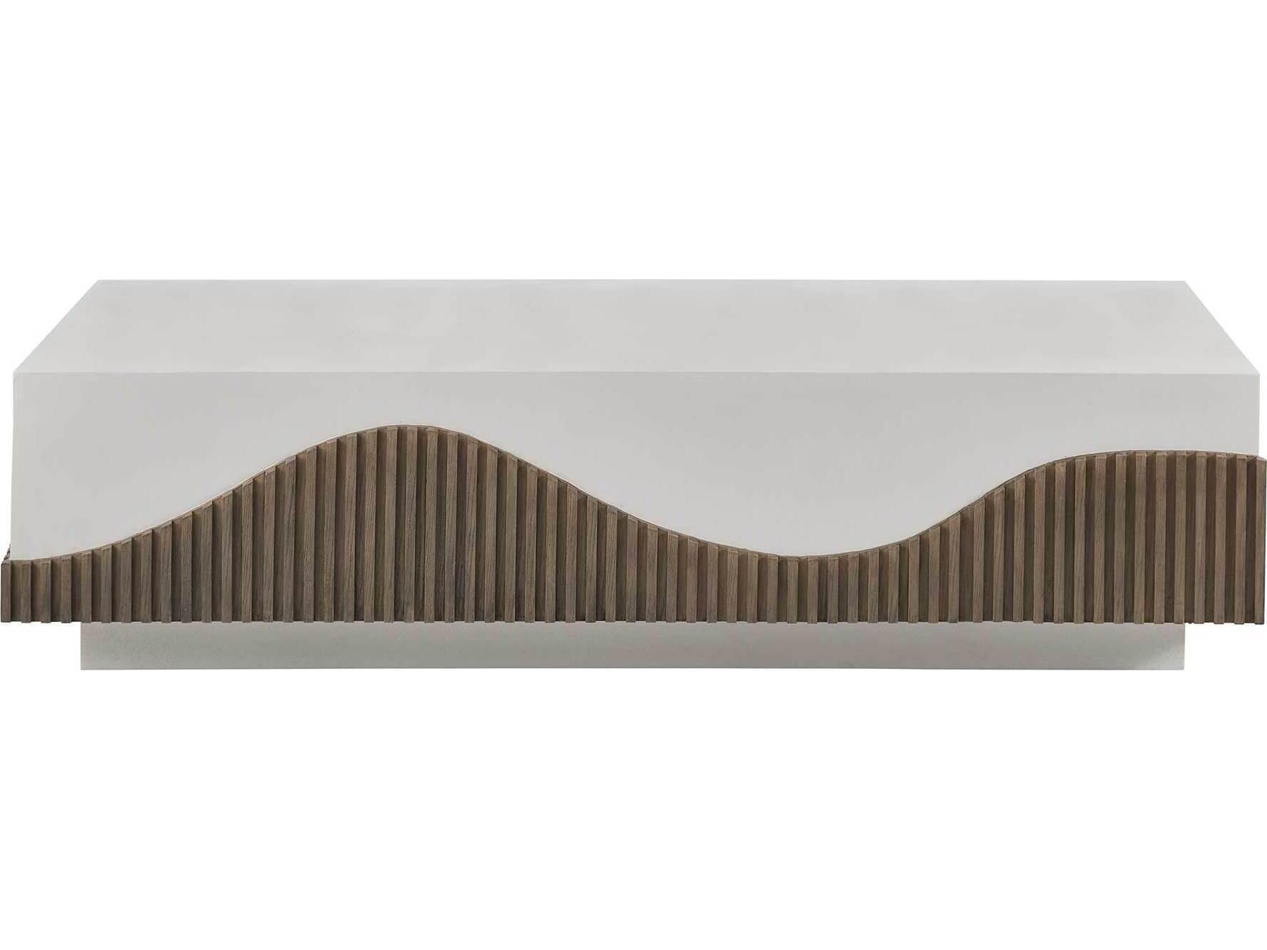 Seasonal Living Provenance Fiber Reinforced Polymer Limestone/Energy Tranquility Rectangular Outdoor Patio Coffee Table