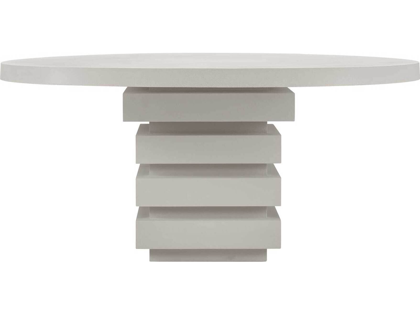 Seasonal Living Provenance Fiber Reinforced Polymer Limestone Meditation Round Patio Dining Table