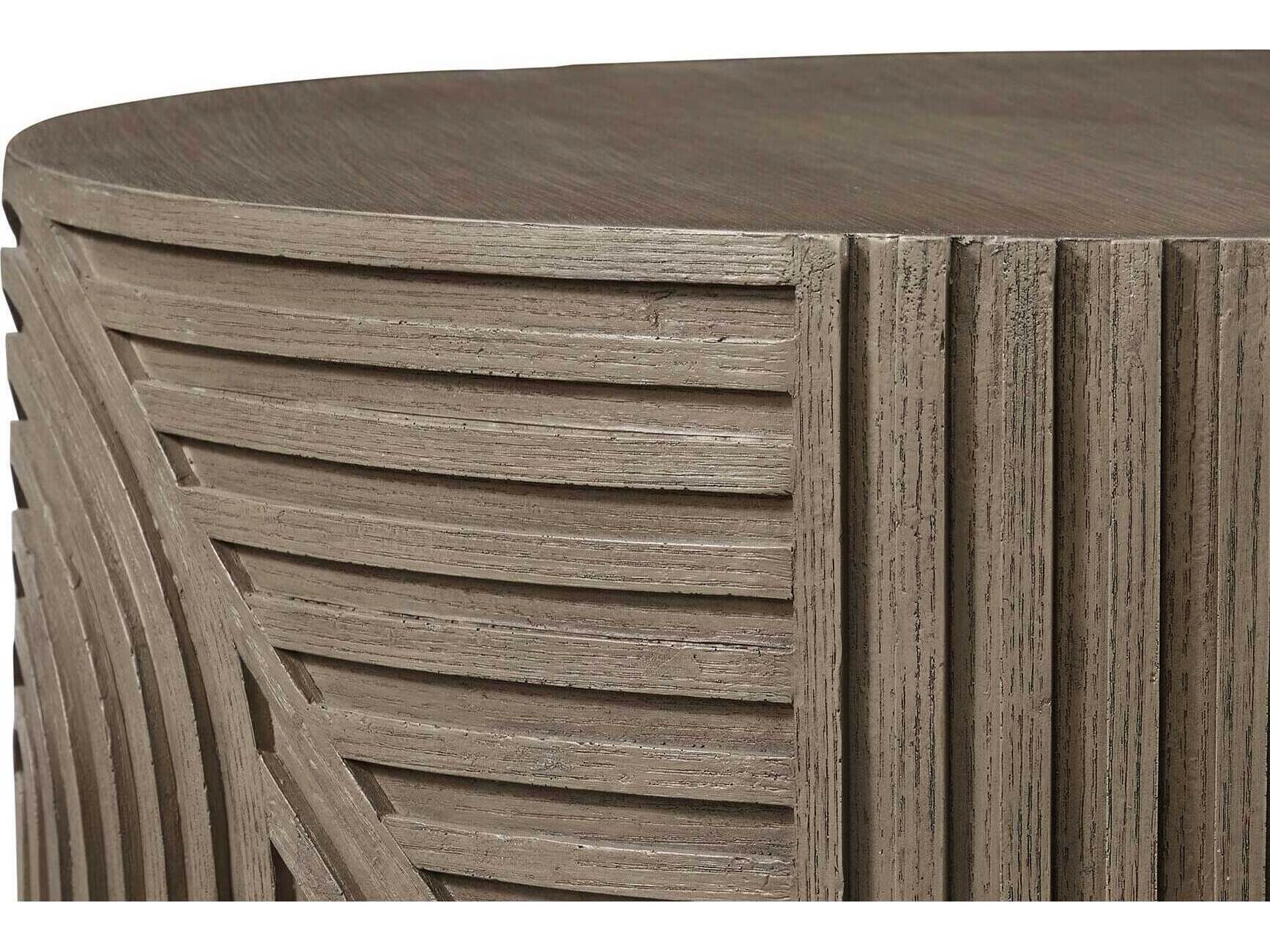 Seasonal Living Provenance Fiber Reinforced Polymer Energy Serenity Textured Round Drum Table