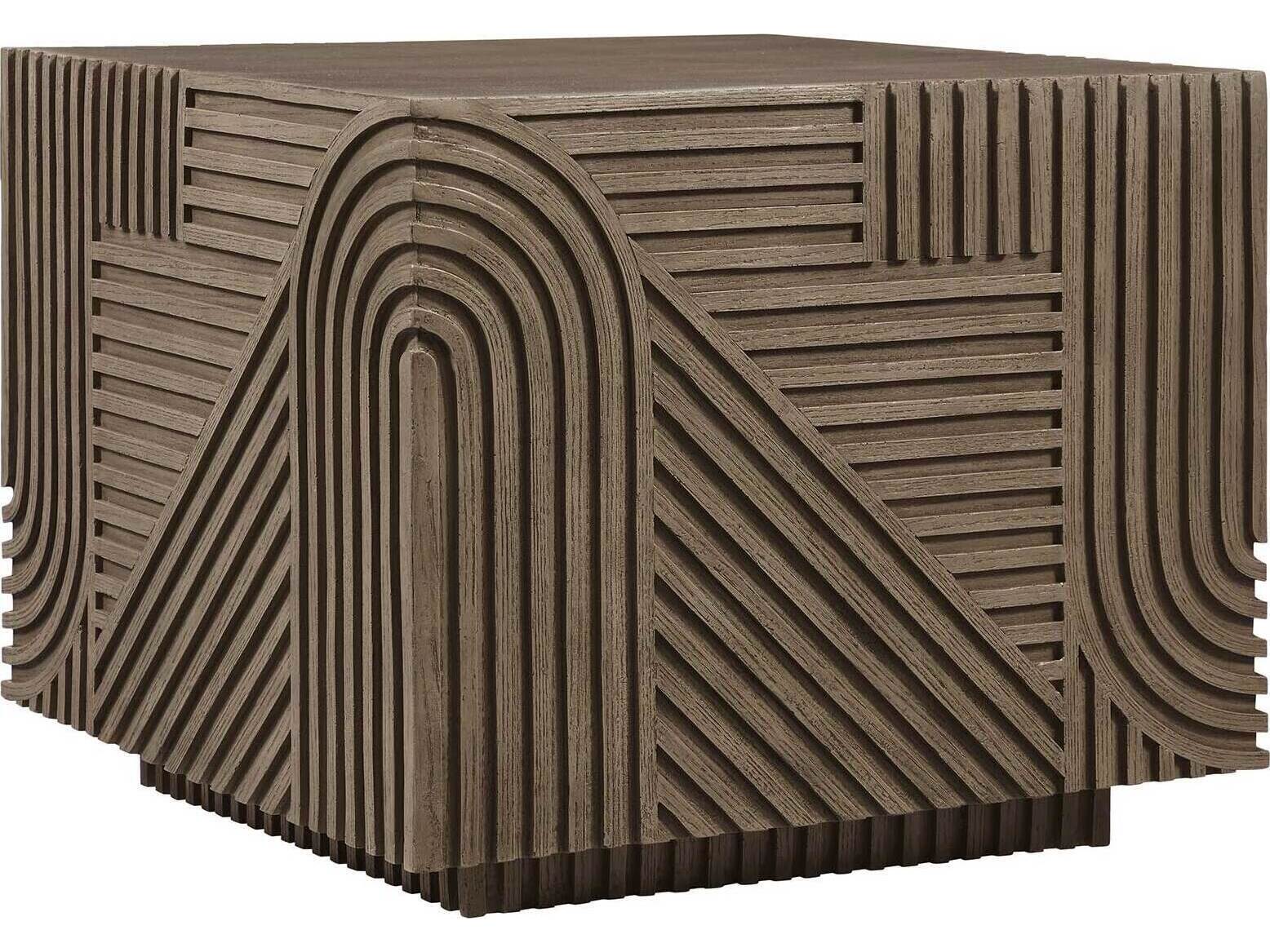 Seasonal Living Provenance Fiber Reinforced Polymer Energy Serenity Textured Square Patio End Table