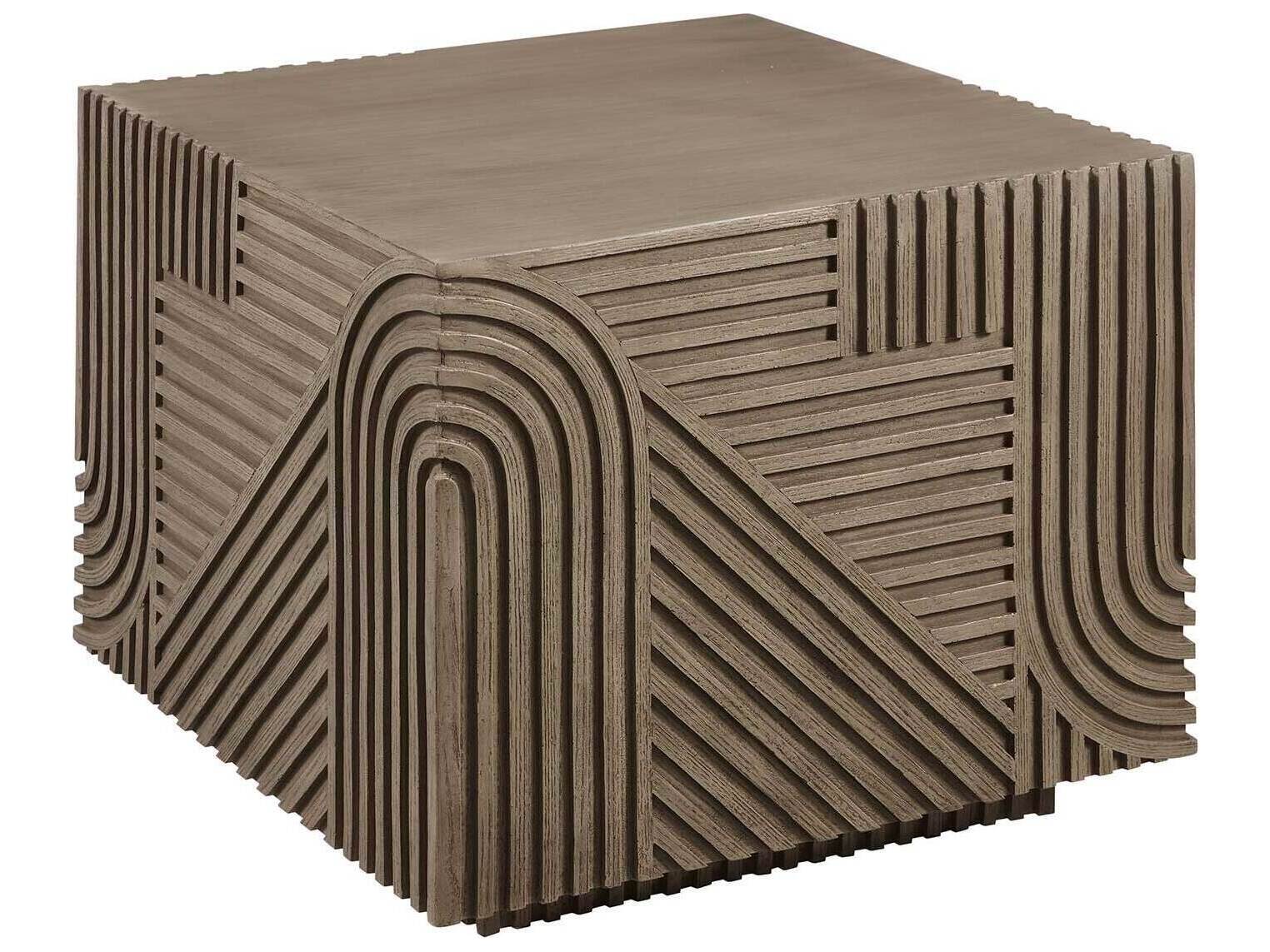 Seasonal Living Provenance Fiber Reinforced Polymer Energy Serenity Textured Square Patio End Table