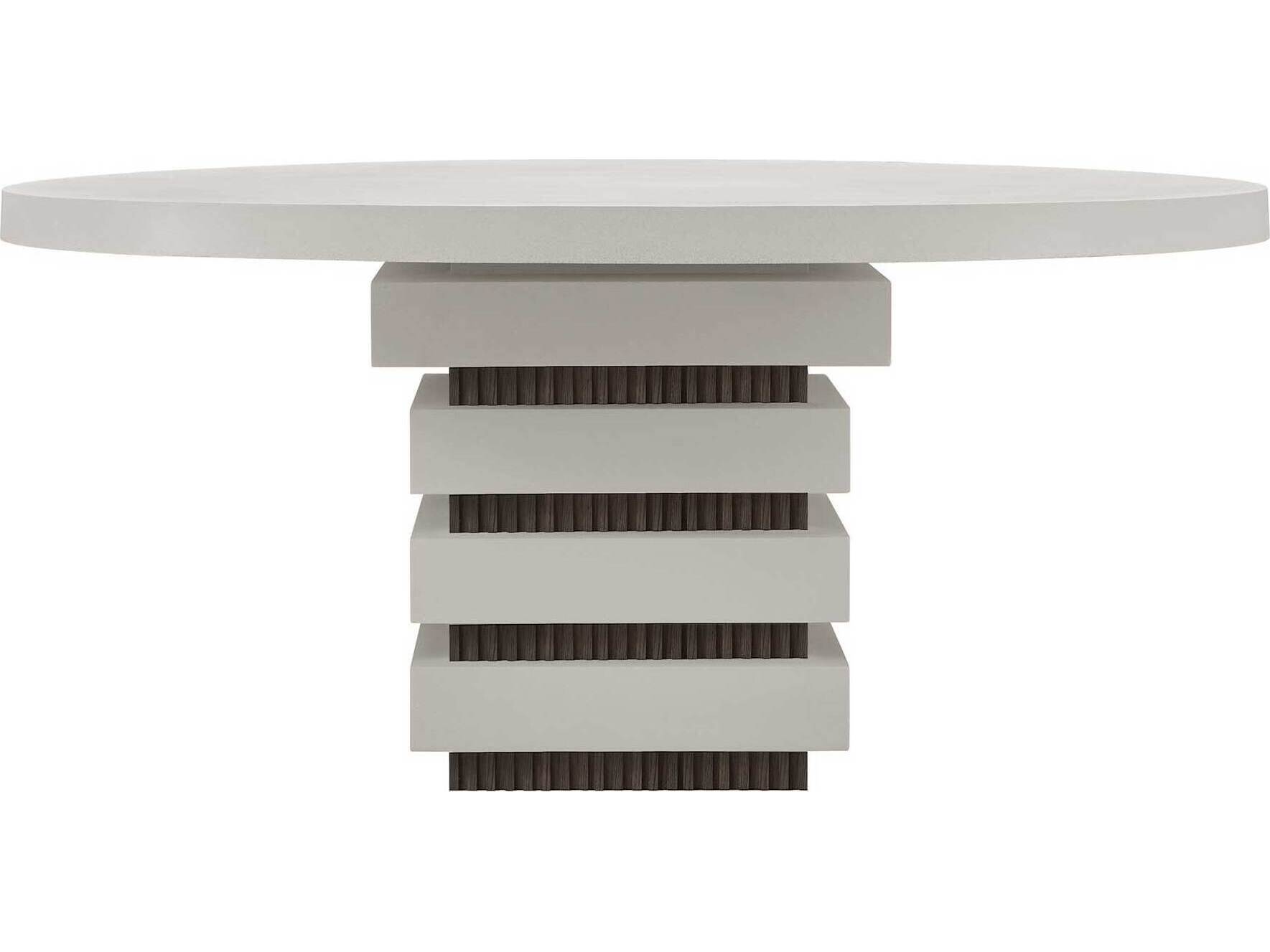 Seasonal Living Provenance Fiber Reinforced Polymer Limestone/Energy Meditation Round Outdoor Dining Table