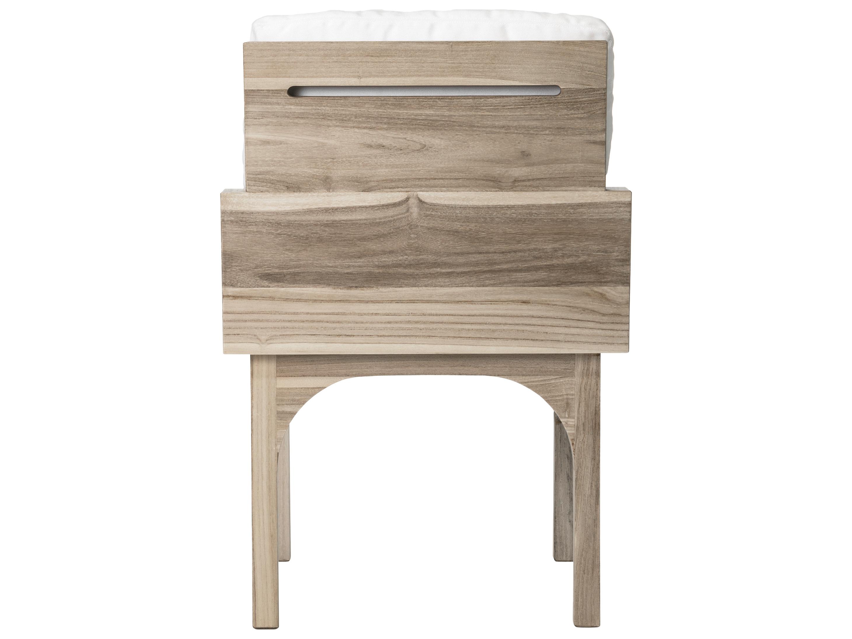 Seasonal Living Serenique Sun Bleached Teak Fabric Cushion Dining Chair