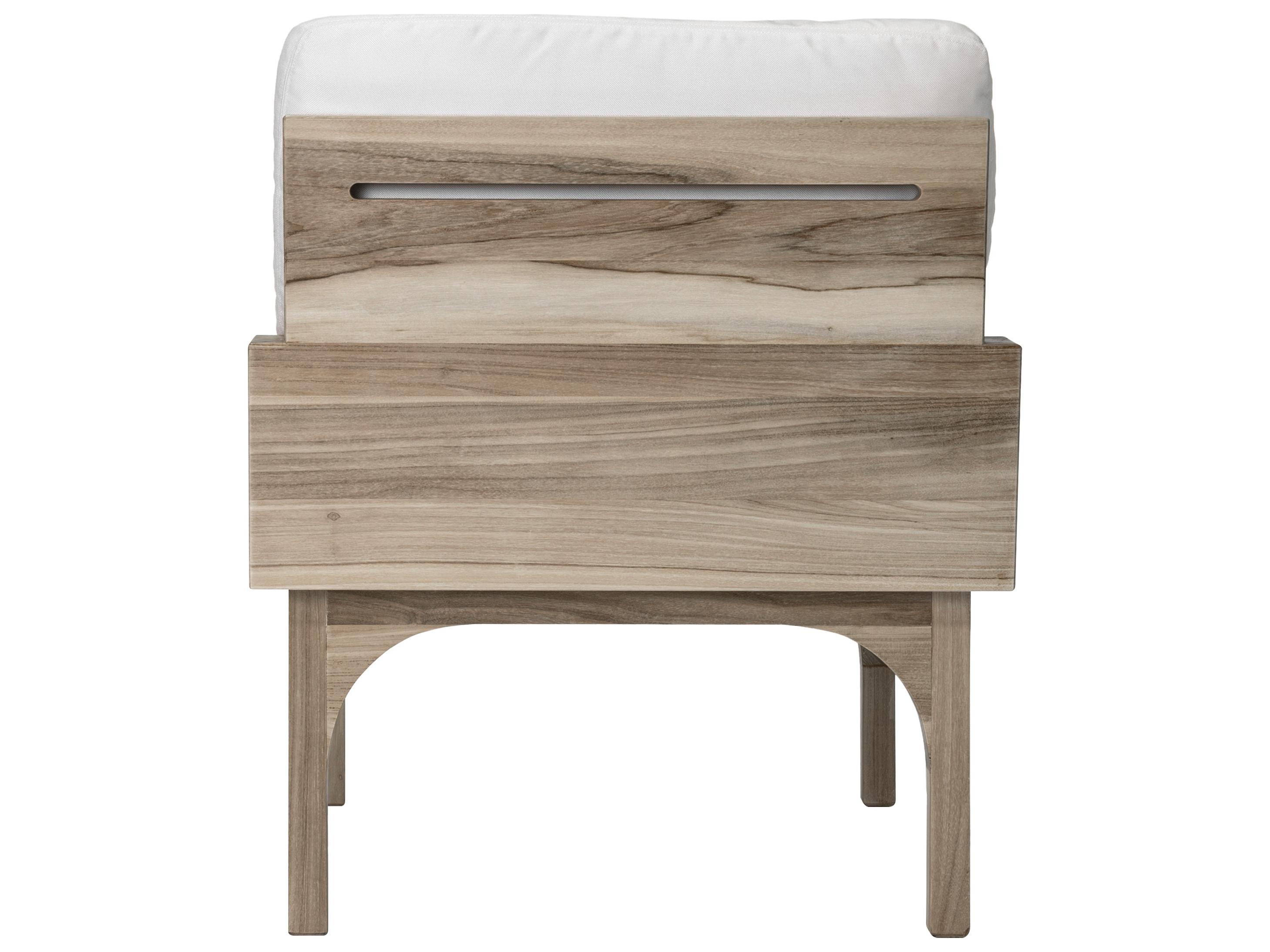 Seasonal Living Serenique Sun Bleached Teak Fabric Cushion Lounge Chair