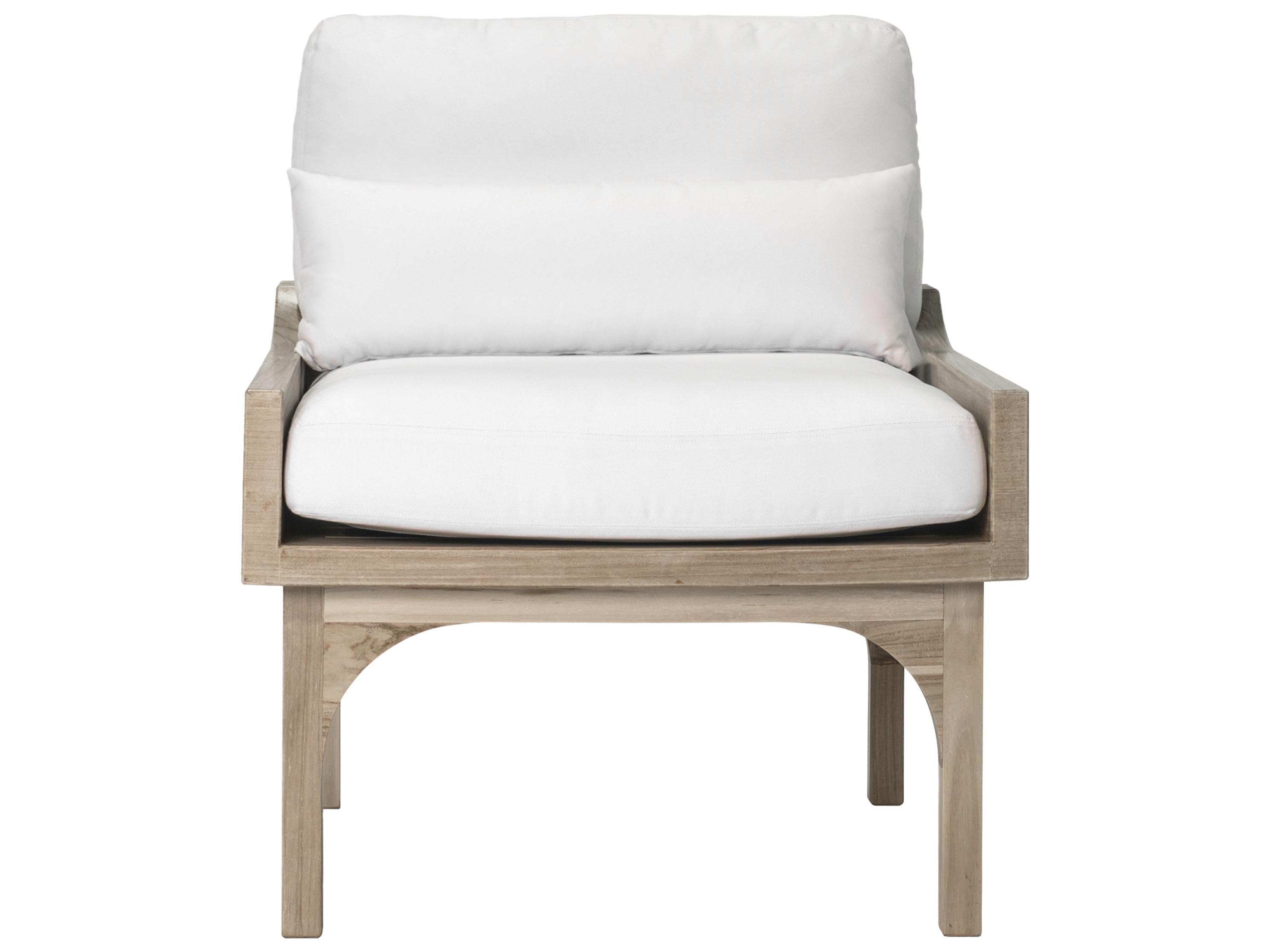 Seasonal Living Serenique Sun Bleached Teak Fabric Cushion Lounge Chair