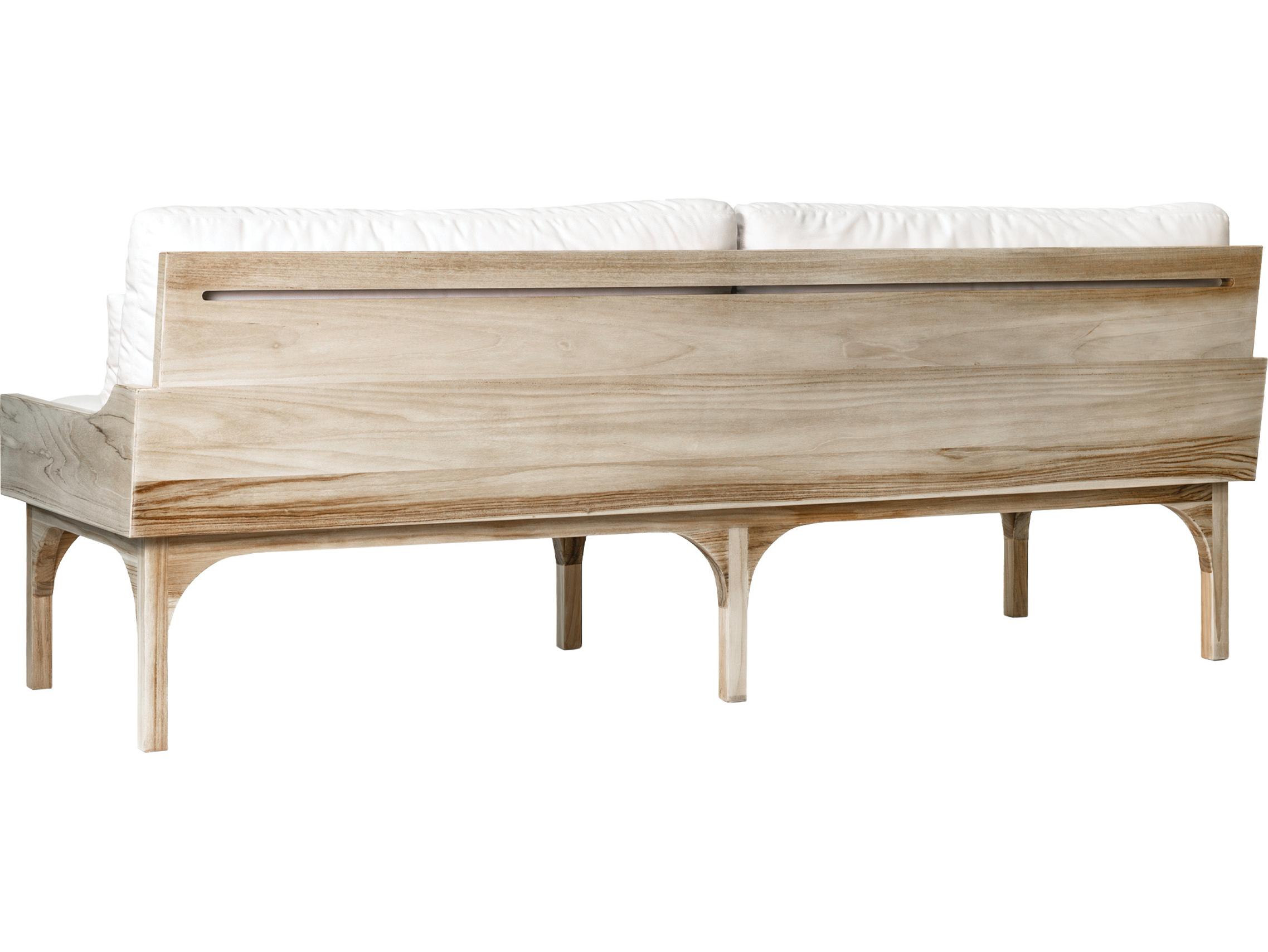 Seasonal Living Serenique Sun Bleached Teak Fabric Cushion Sofa