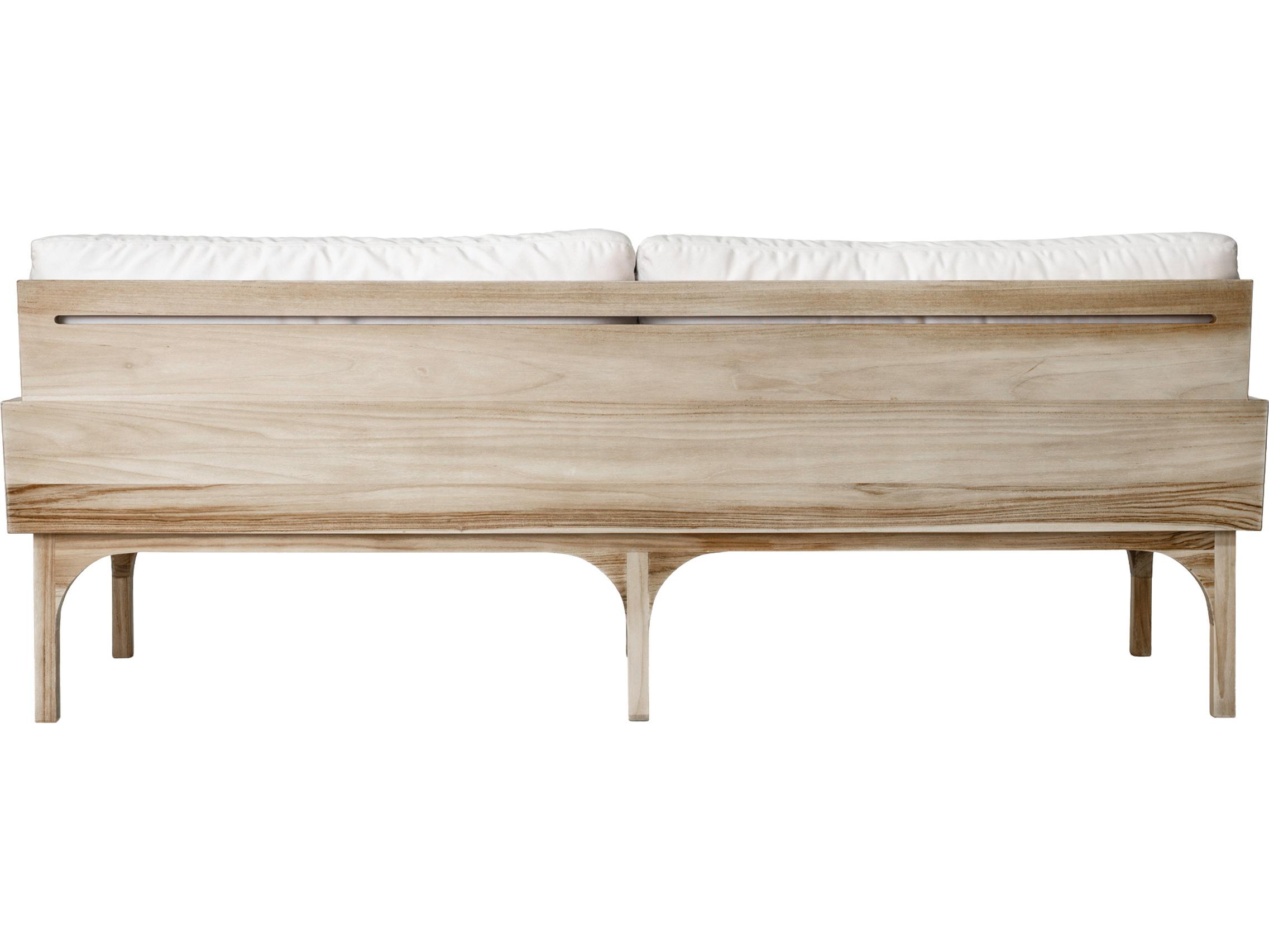 Seasonal Living Serenique Sun Bleached Teak Fabric Cushion Sofa