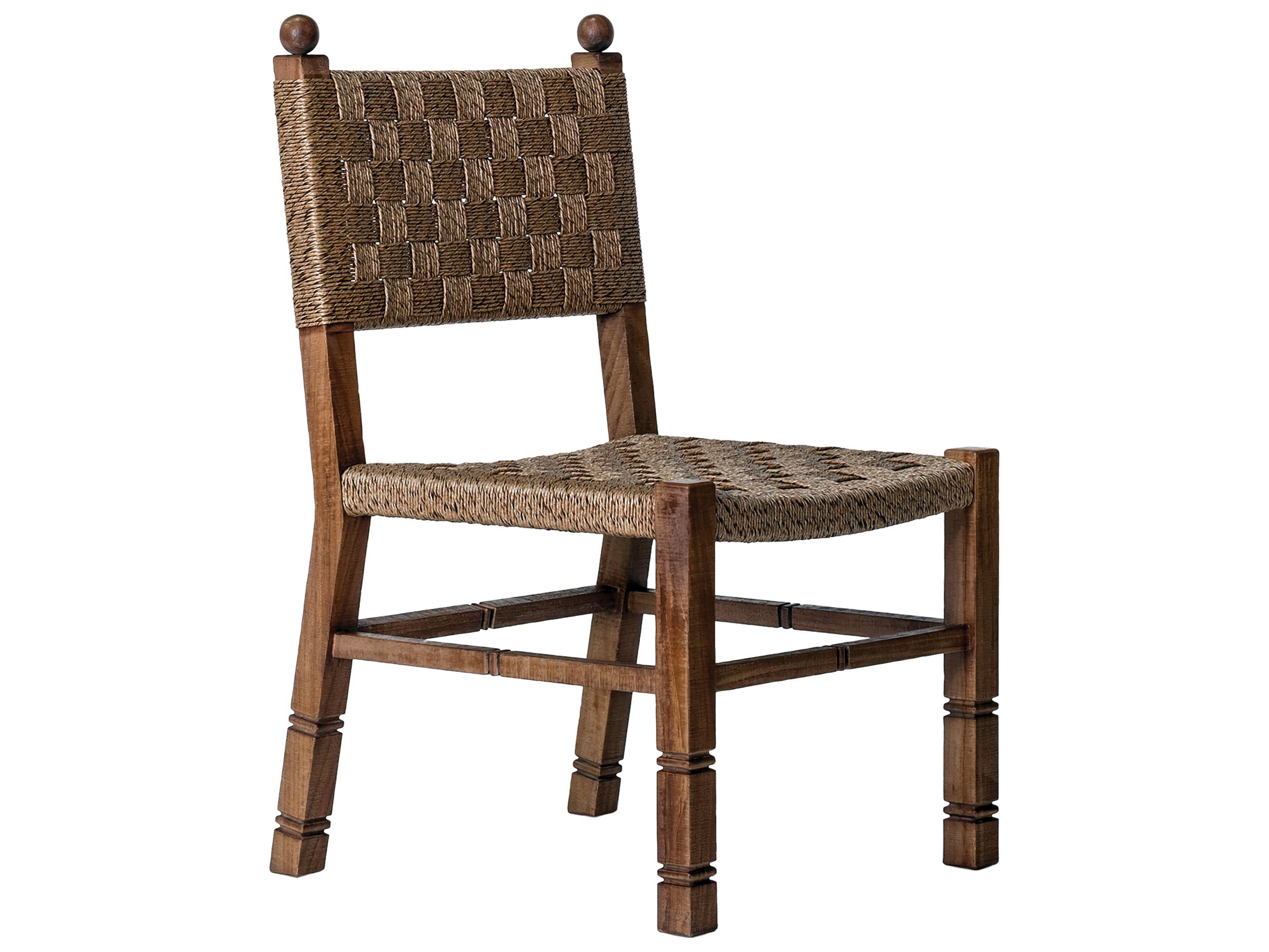 Seasonal Living Vaterra Weathered Pecan Matte Teak Wicker Dining Chair