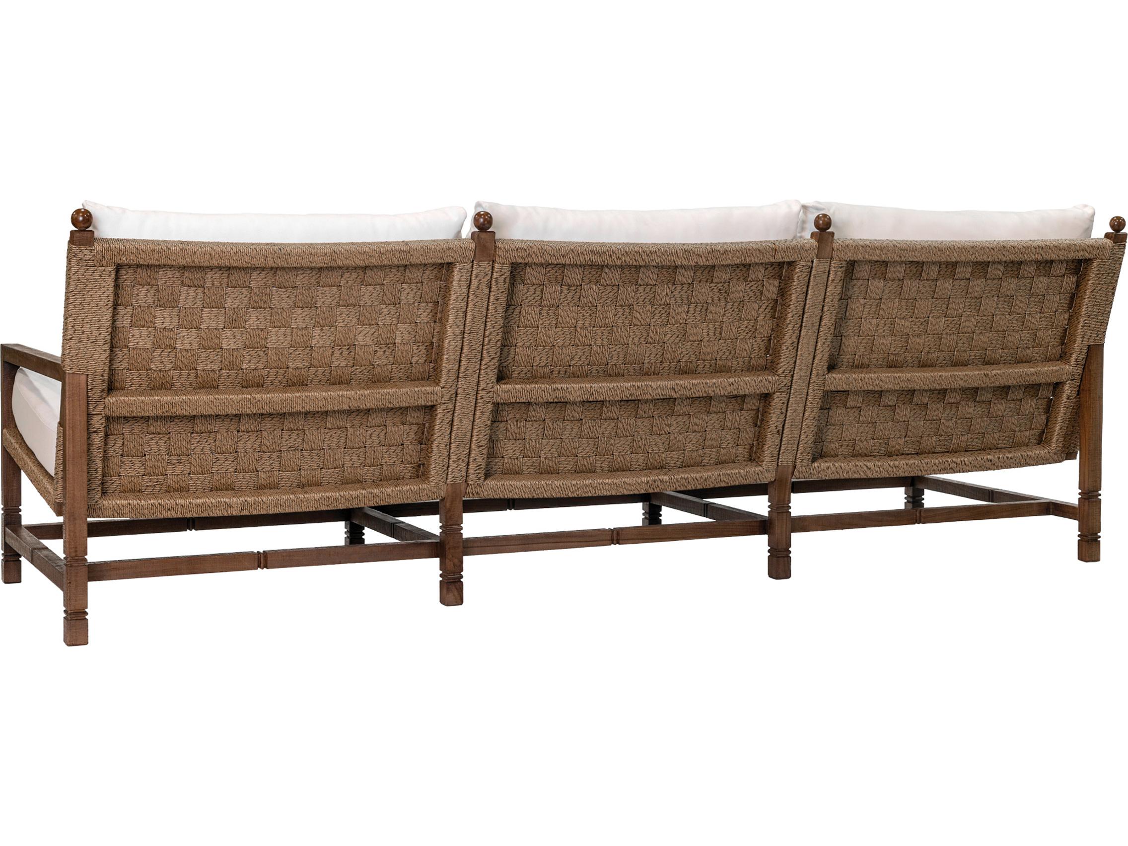 Seasonal Living Vaterra Weathered Pecan Matte Fabric Cushion Sofa