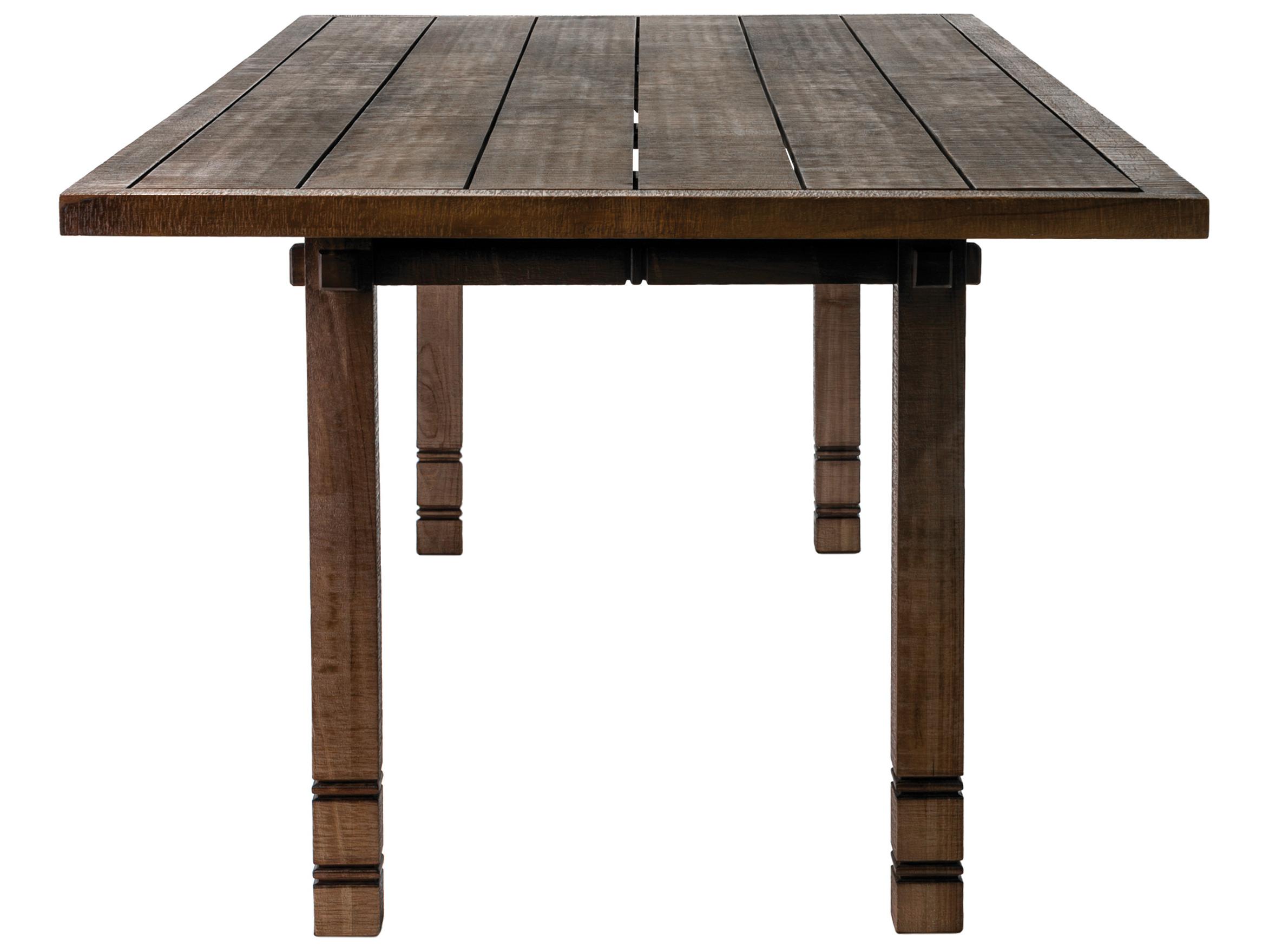 Seasonal Living Vaterra Weathered Pecan Matte Teak Rectangular Dining Table