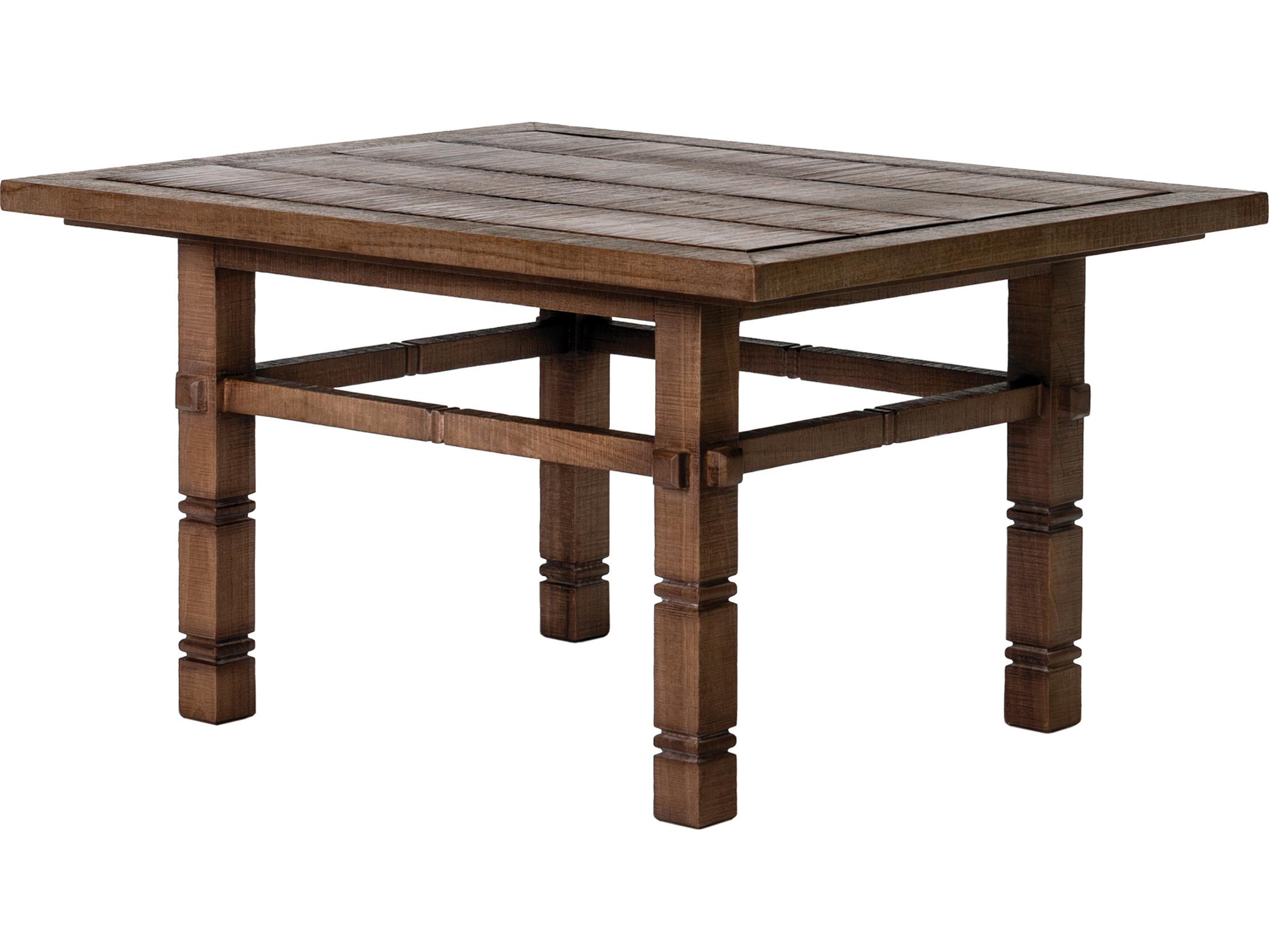 Seasonal Living Vaterra Weathered Pecan Matte Teak Rectangular End Table