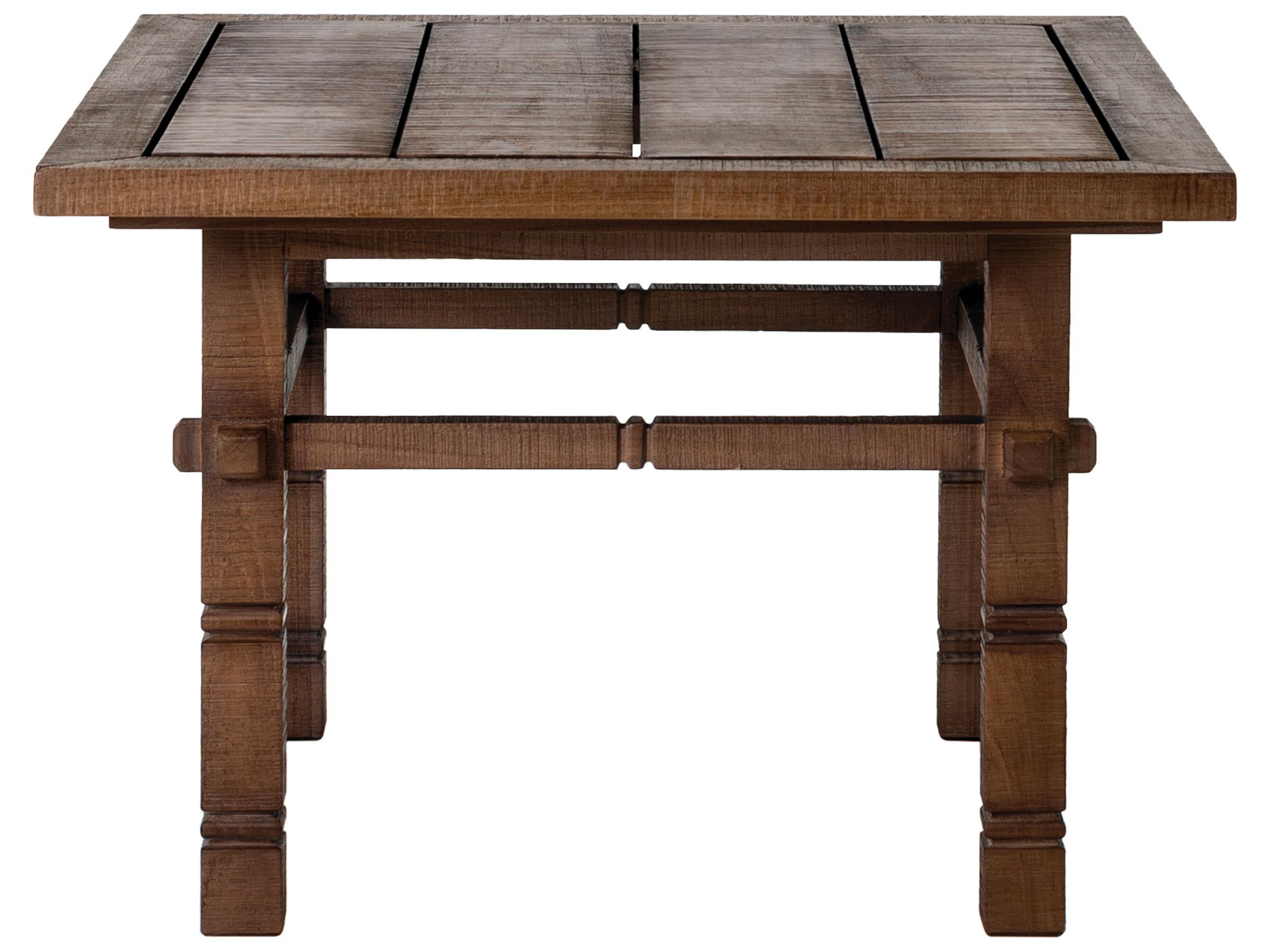 Seasonal Living Vaterra Weathered Pecan Matte Teak Rectangular End Table