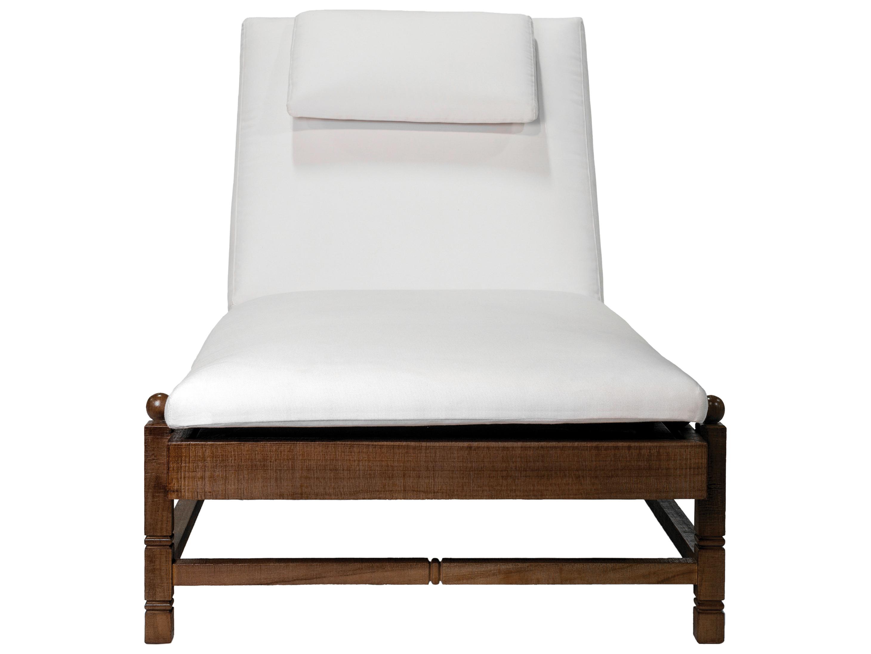 Seasonal Living Vaterra Weathered Pecan Matte Fabric Cushion Chaise Lounge Set of 2