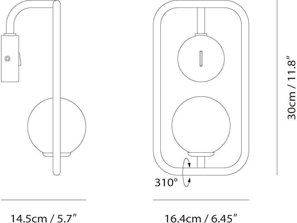 Seed Design Sircle Black LED Vanity Light