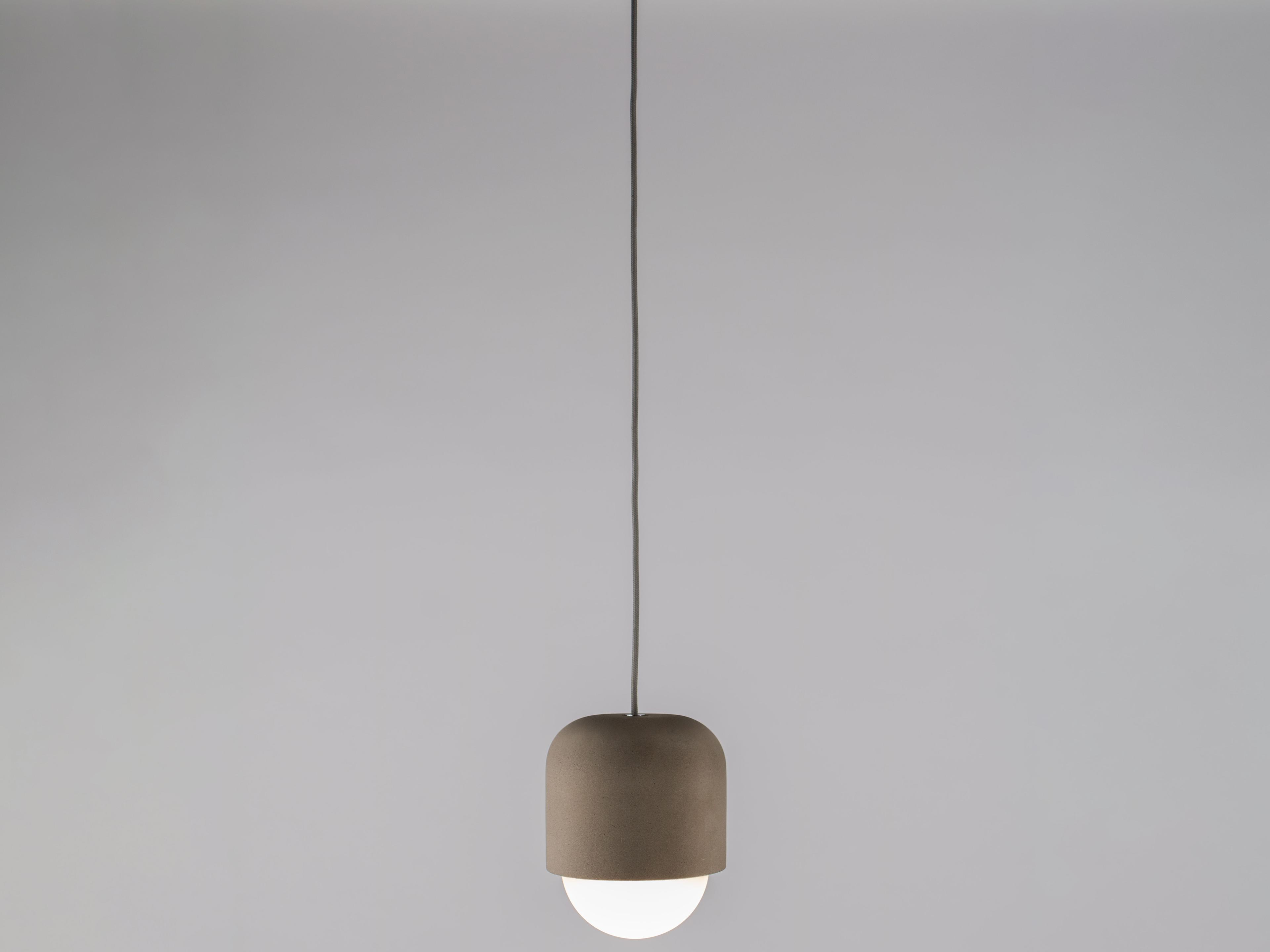 Seed Design Castle Muse Concrete Gray LED Cylinder Mini Pendant