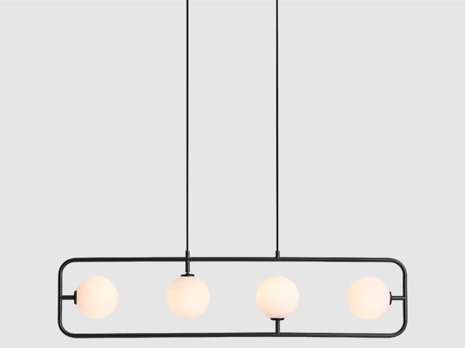 Seed Design Sircle Black LED Linear Island Pendant