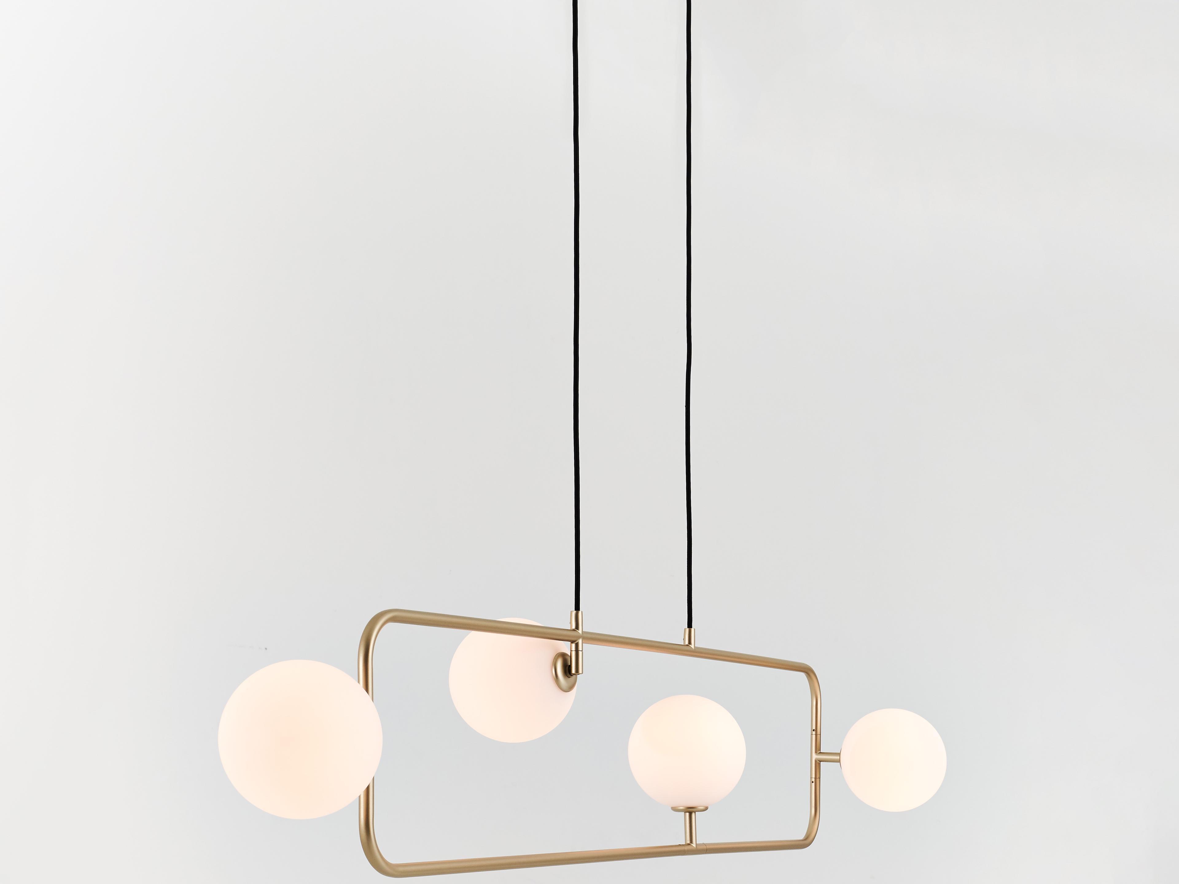 Seed Design Sircle Champagne Gold LED Linear Island Pendant