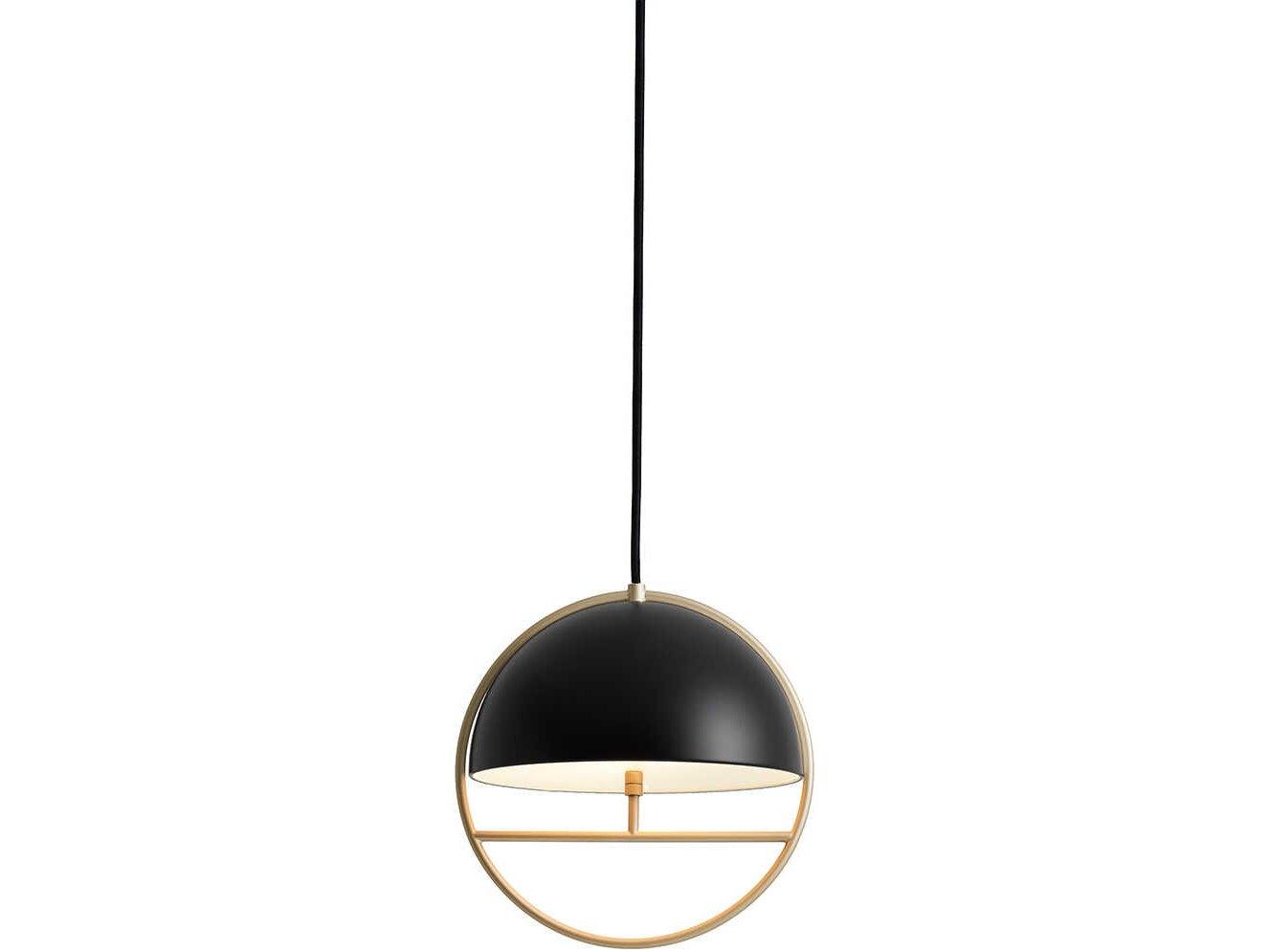Seed Design Huan Matt Black champagne Gold LED Globe Mini Pendant