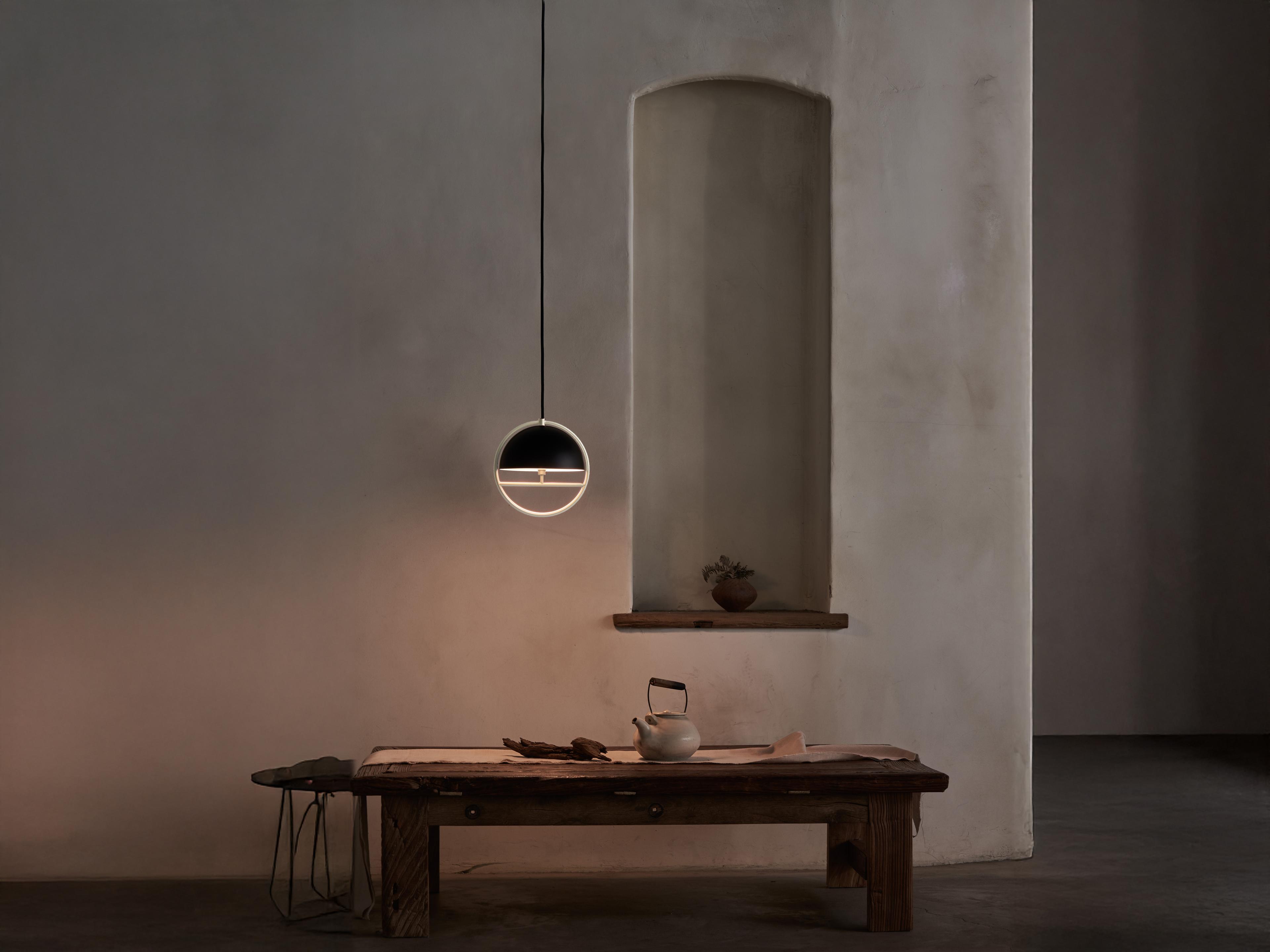 Seed Design Huan Matt Black champagne Gold LED Globe Mini Pendant