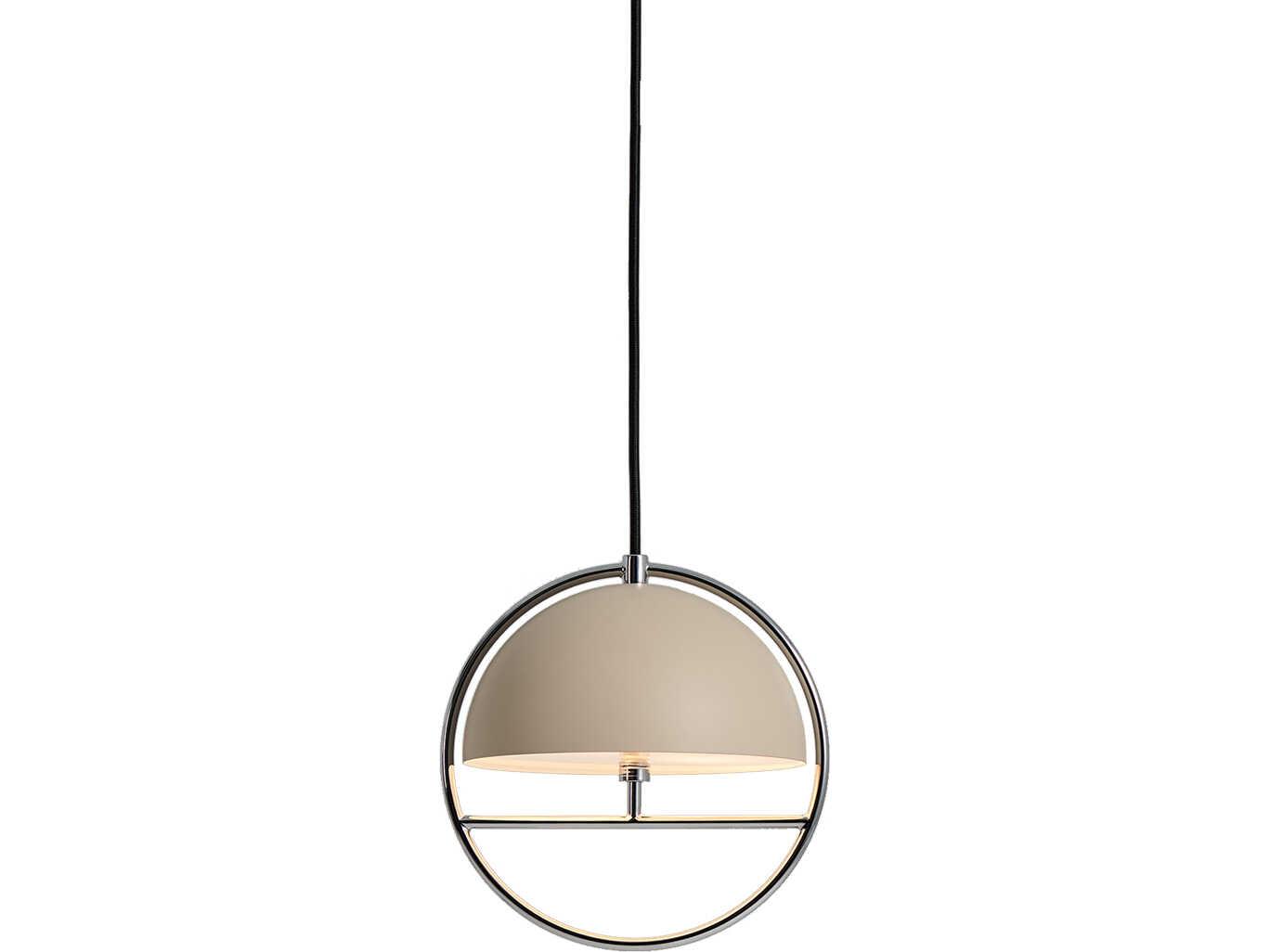 Seed Design Huan Oatmeal chrome LED Globe Mini Pendant