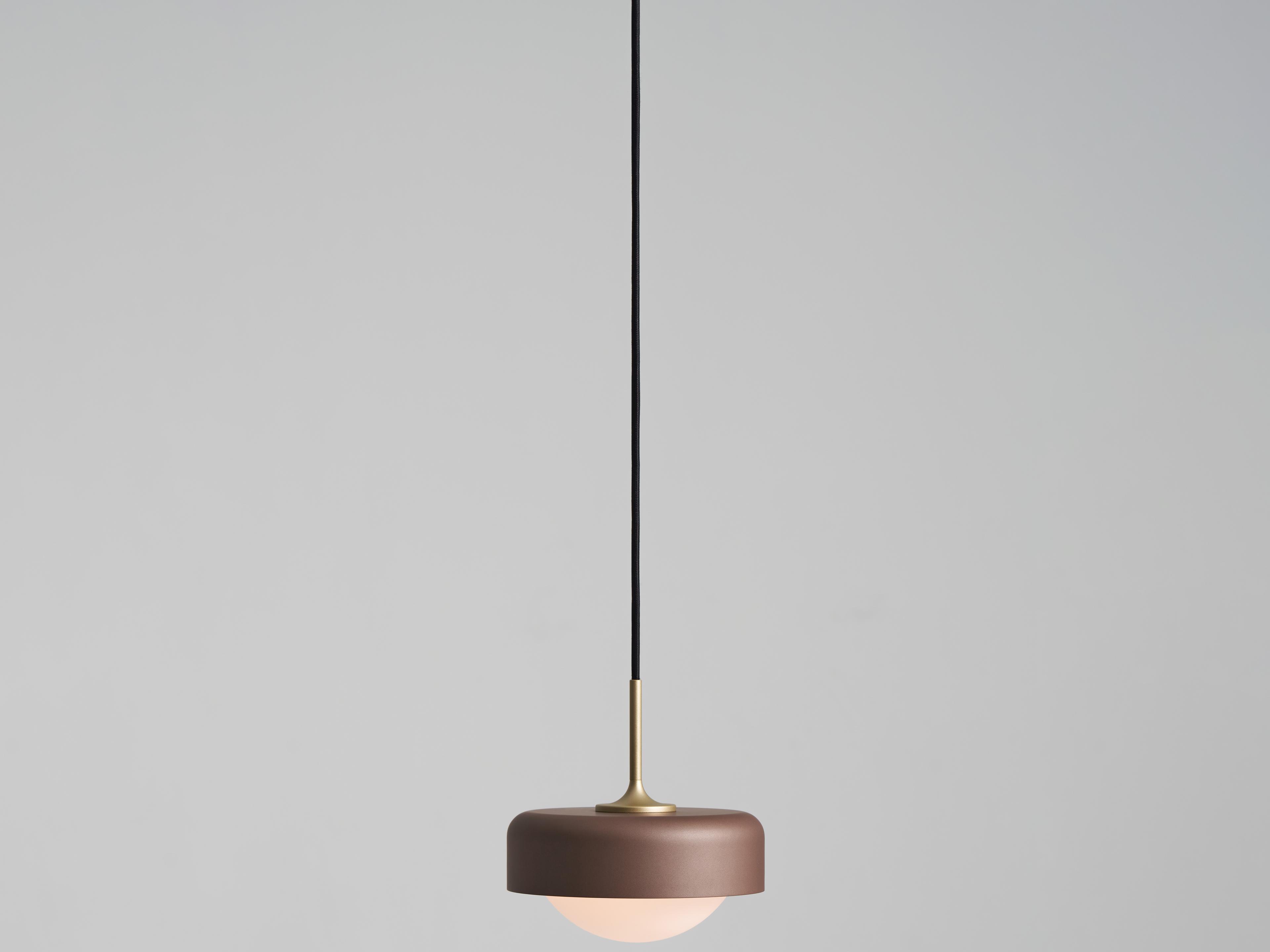 Seed Design Pensee Pearl Cocoa Gold Brown LED Dome Mini Pendant