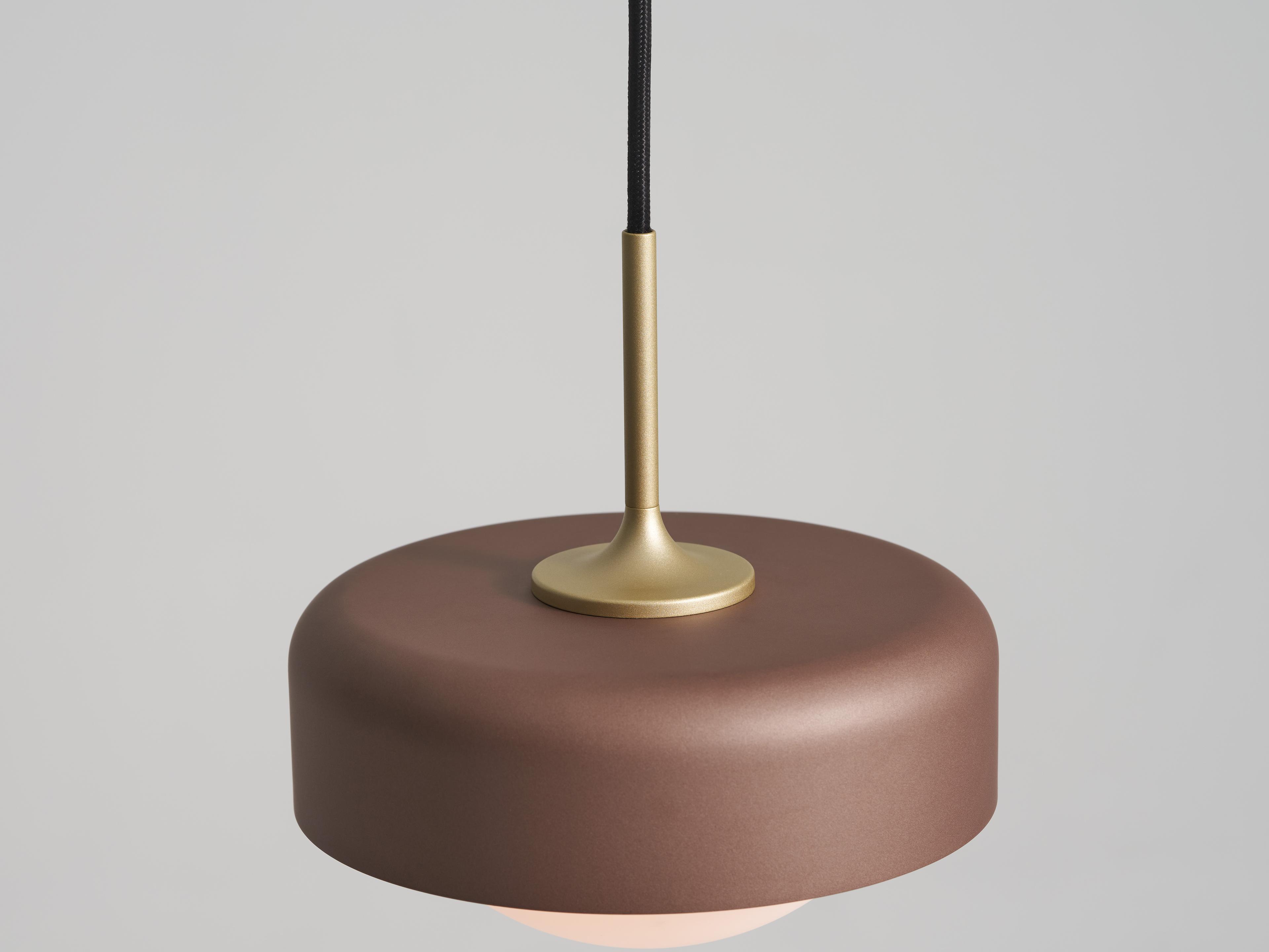 Seed Design Pensee Pearl Cocoa Gold Brown LED Dome Mini Pendant