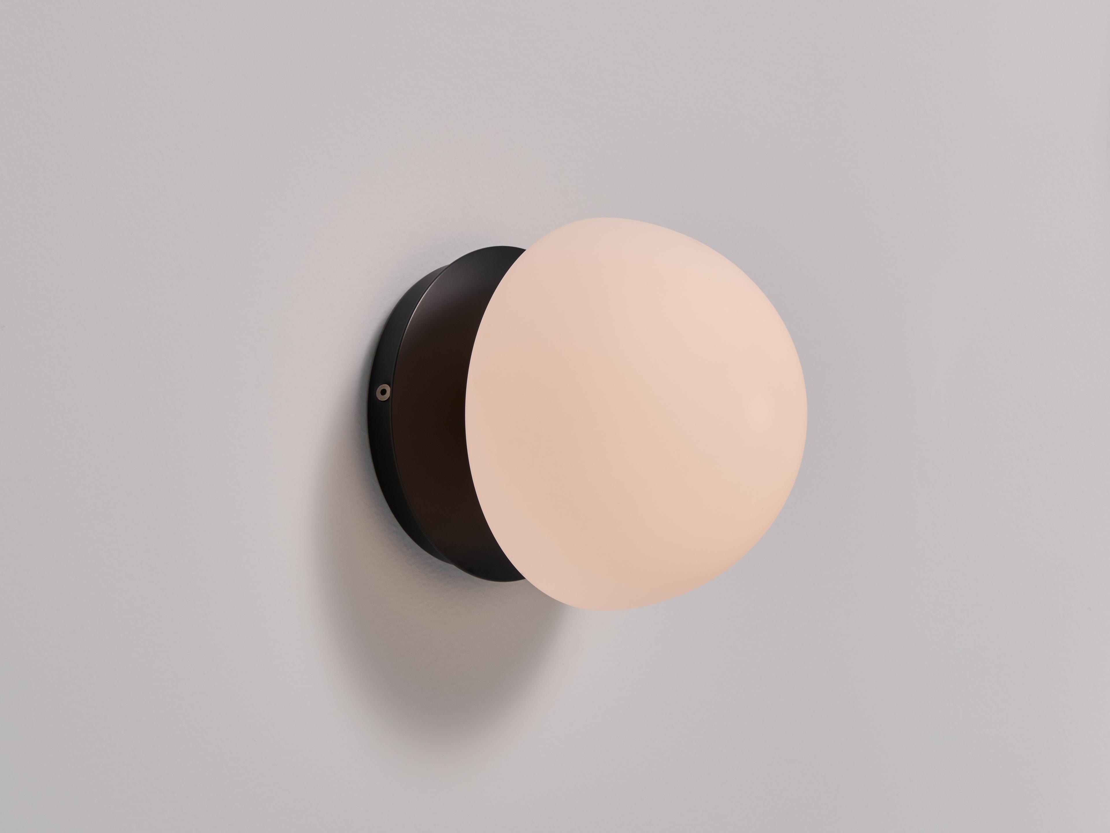 Seed Design Pensee Matt Opal Glass Black LED Wall Sconce