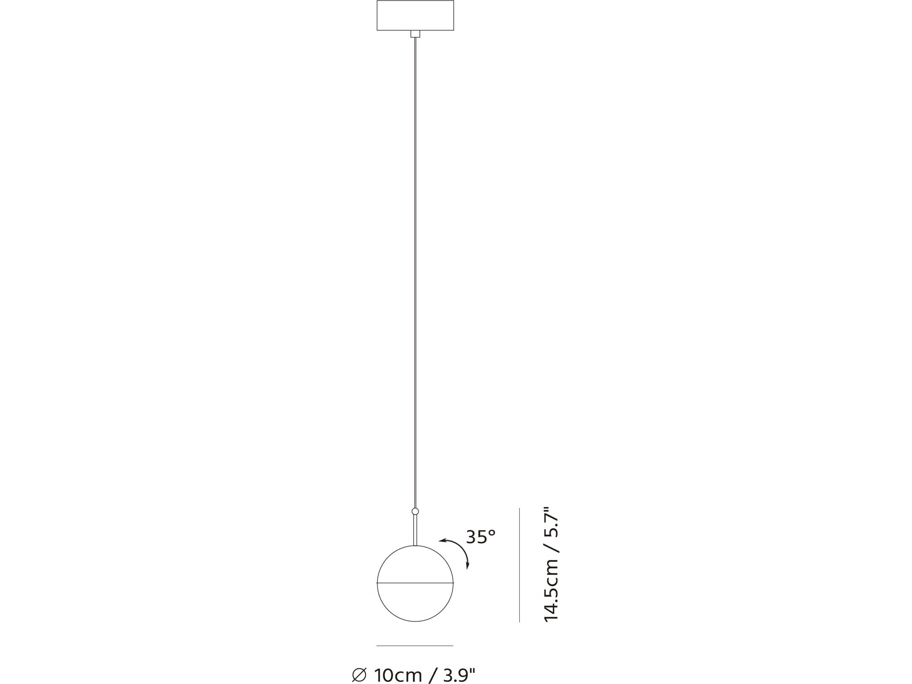 Seed Design Dora Black LED Globe Mini Pendant