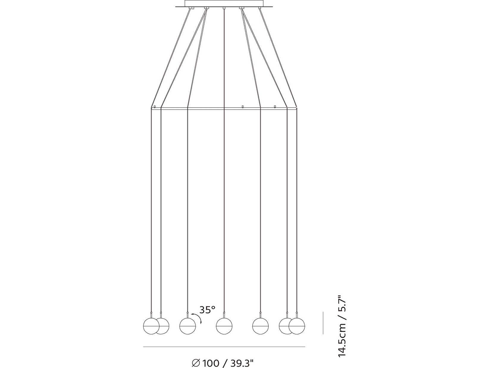 Seed Design Dora Chrome LED Pendant