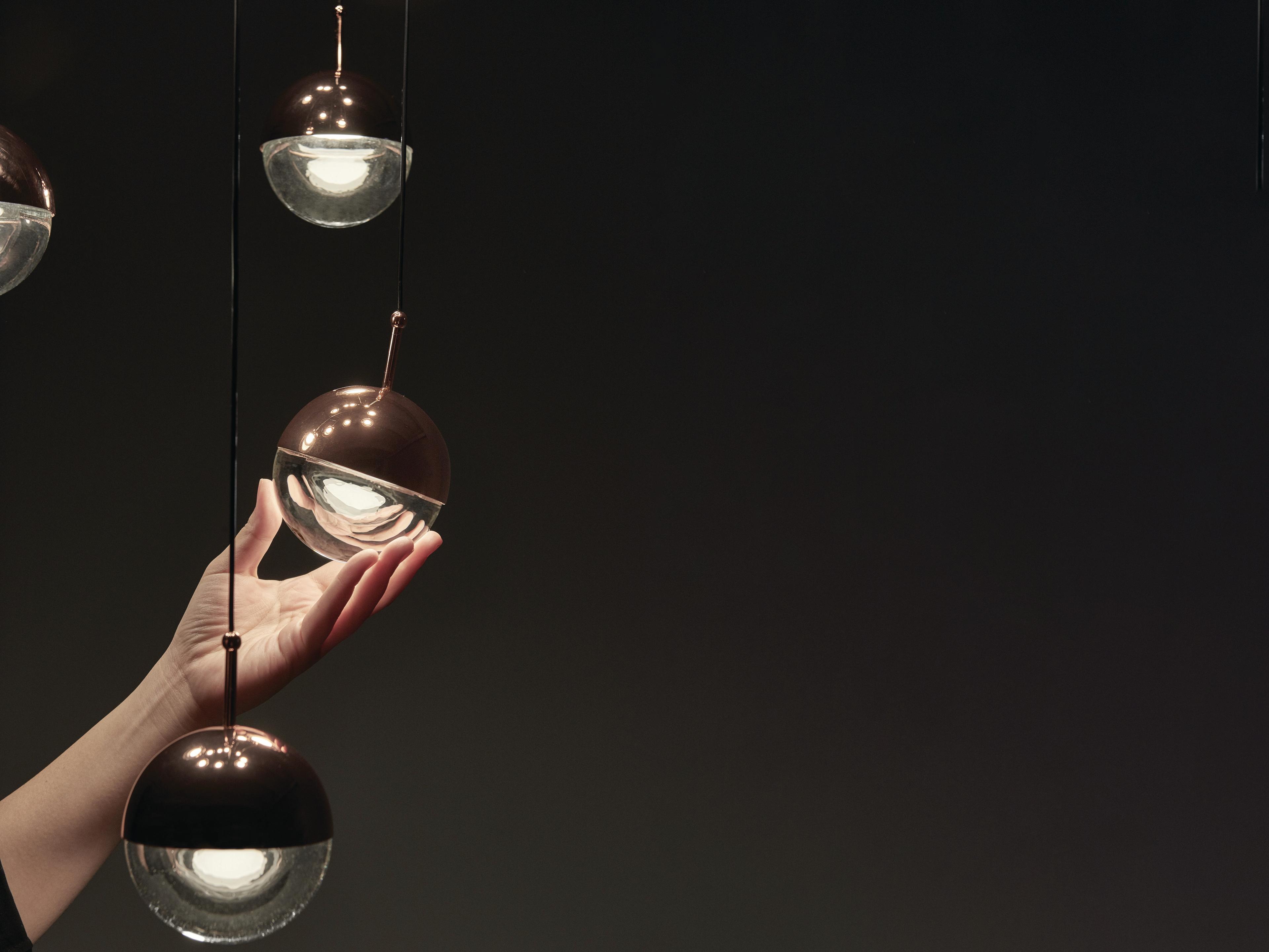 Seed Design Dora Copper LED Globe Mini Pendant
