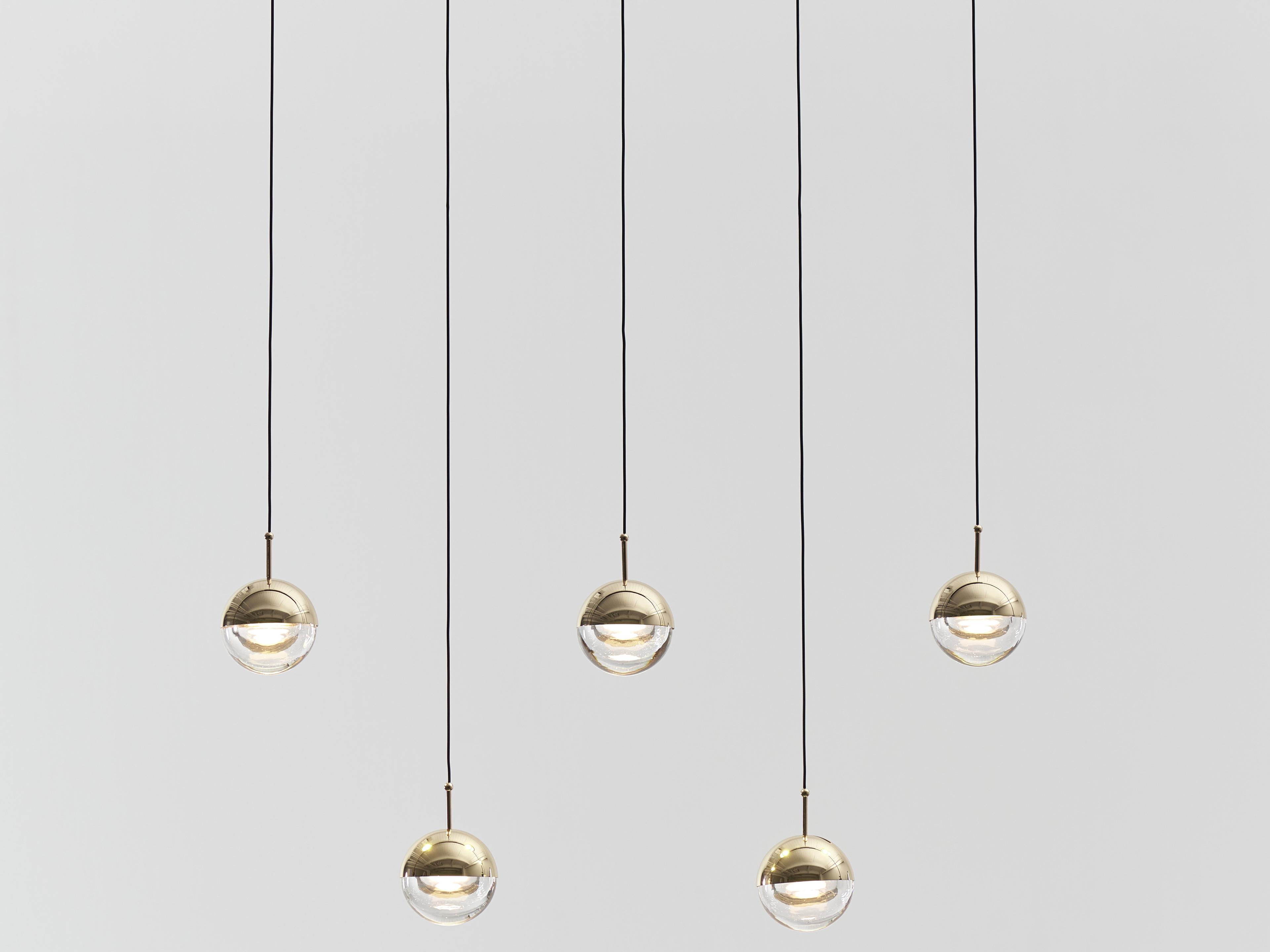 Seed Design Dora Brass LED Linear Island Pendant