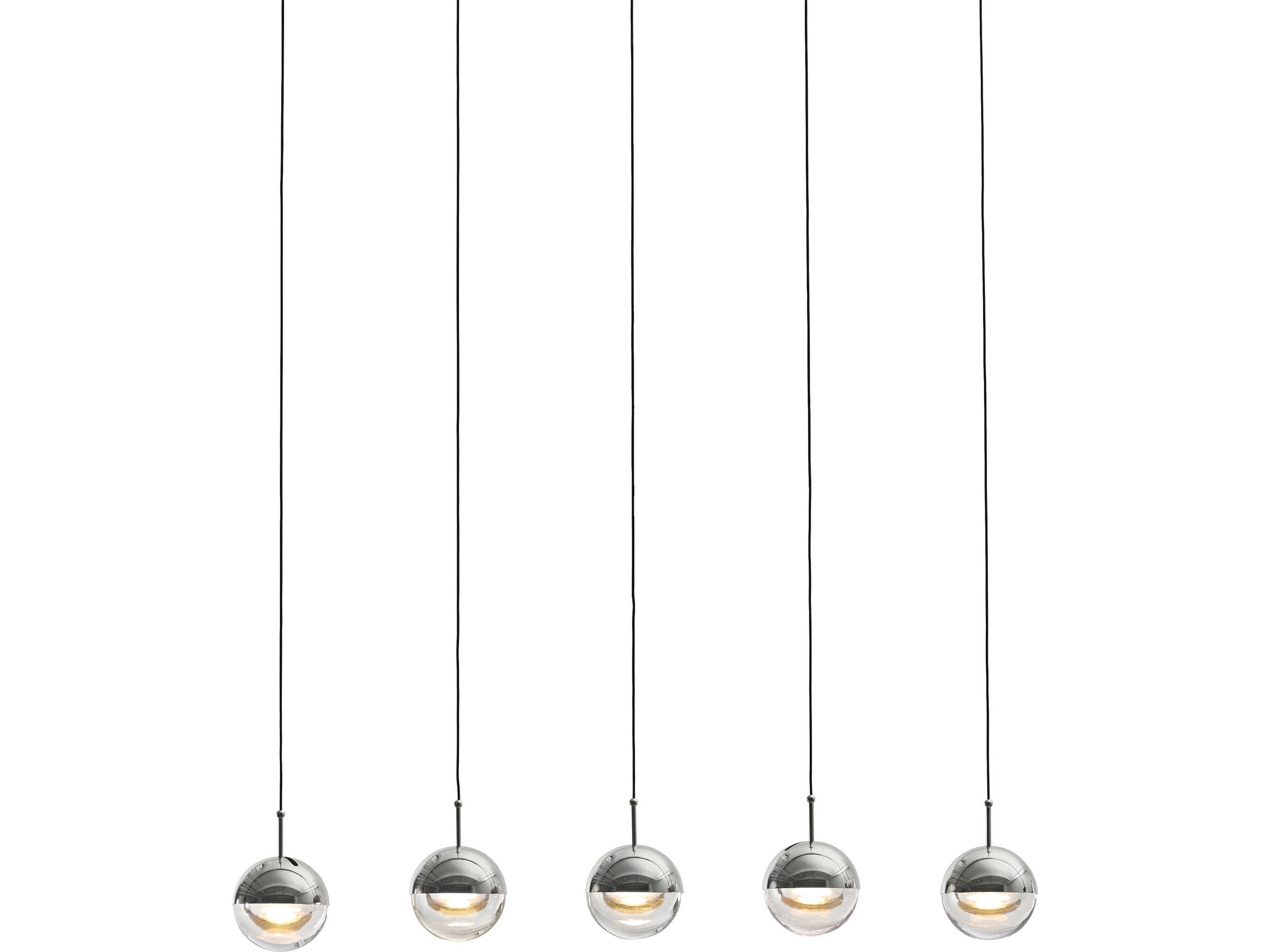 Seed Design Dora Chrome LED Linear Island Pendant