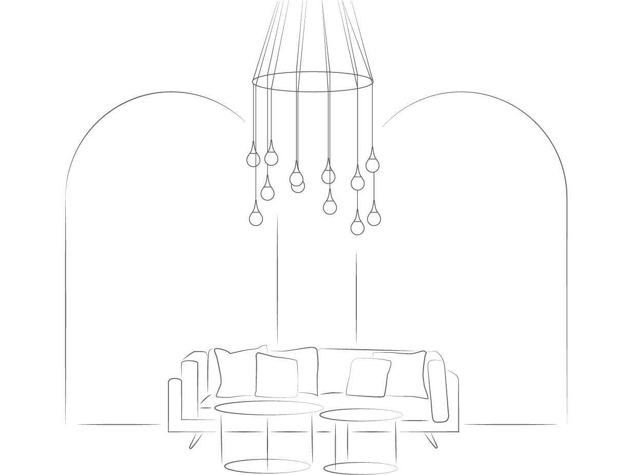 Seed Design Paopao Champagne Gold LED Pendant