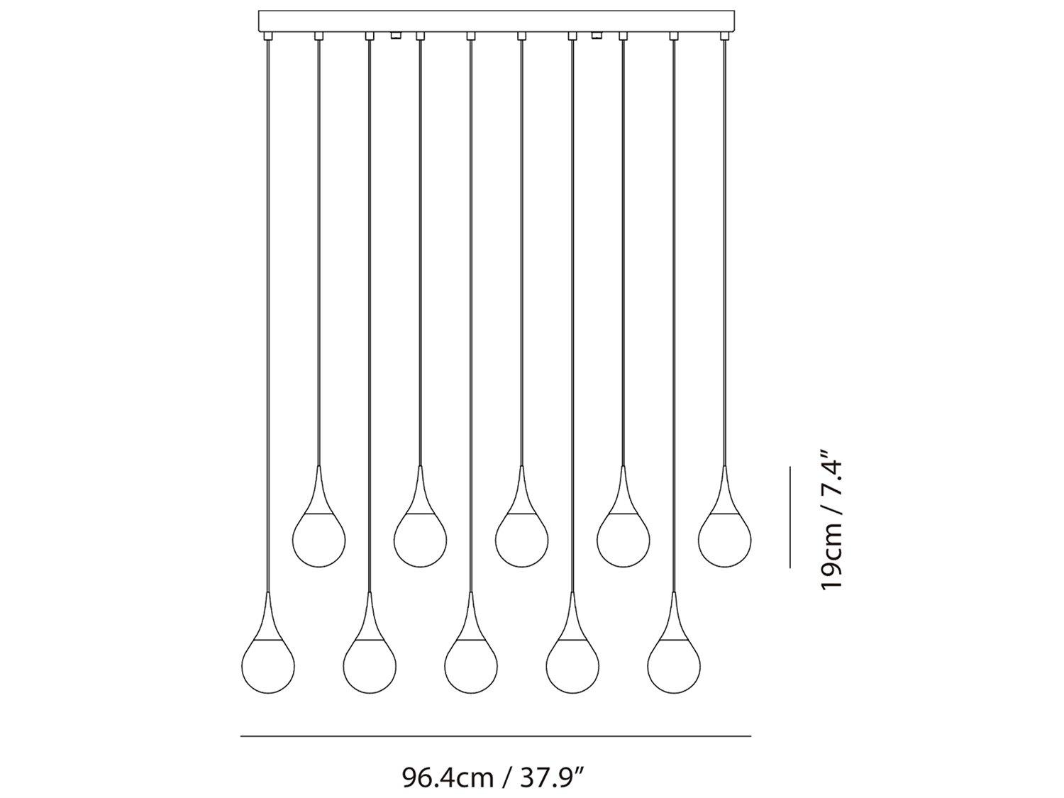 Seed Design Paopao Champagne Gold LED Island Pendant