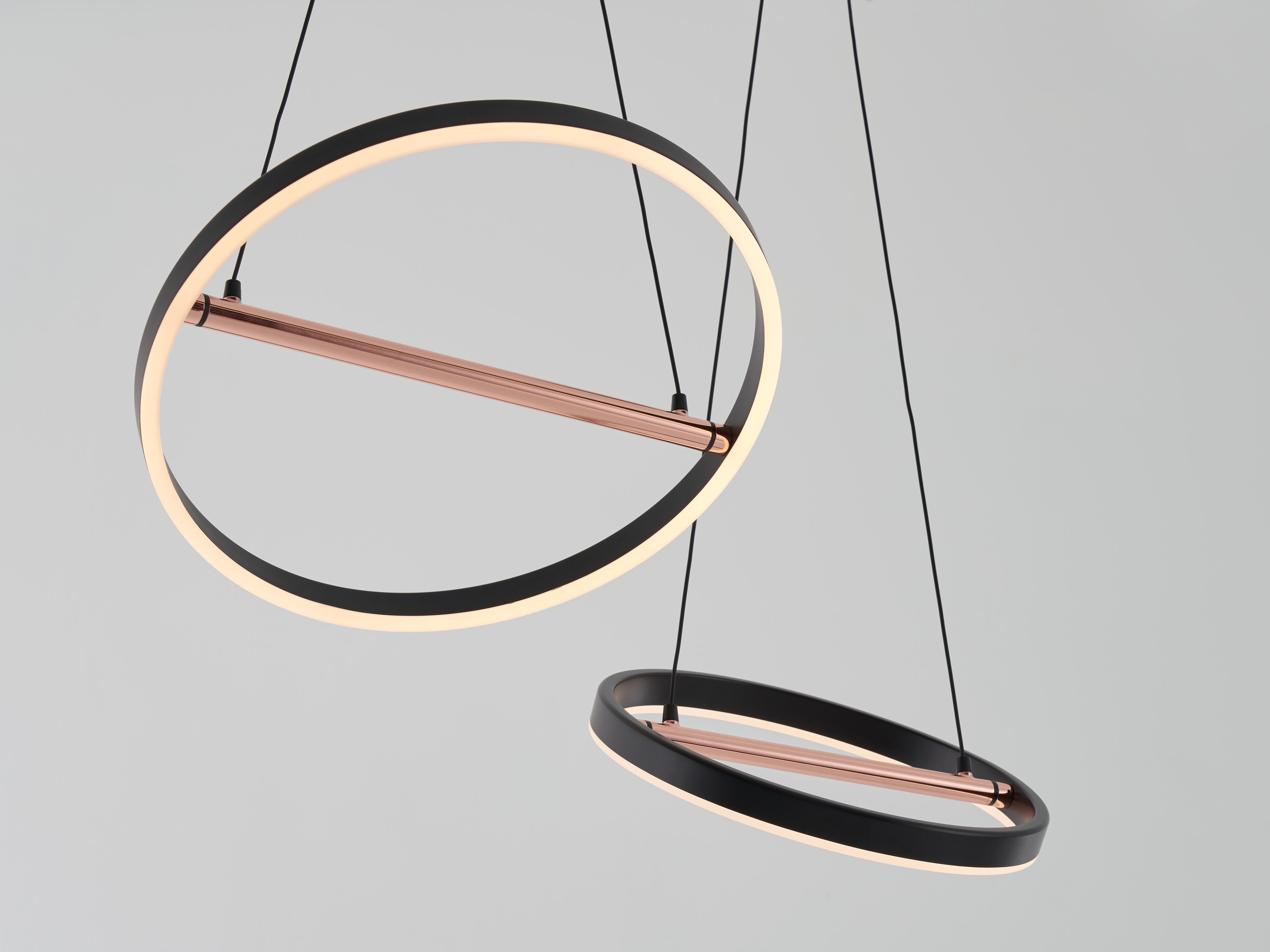 Seed Design Sol Black copper LED Round Pendant