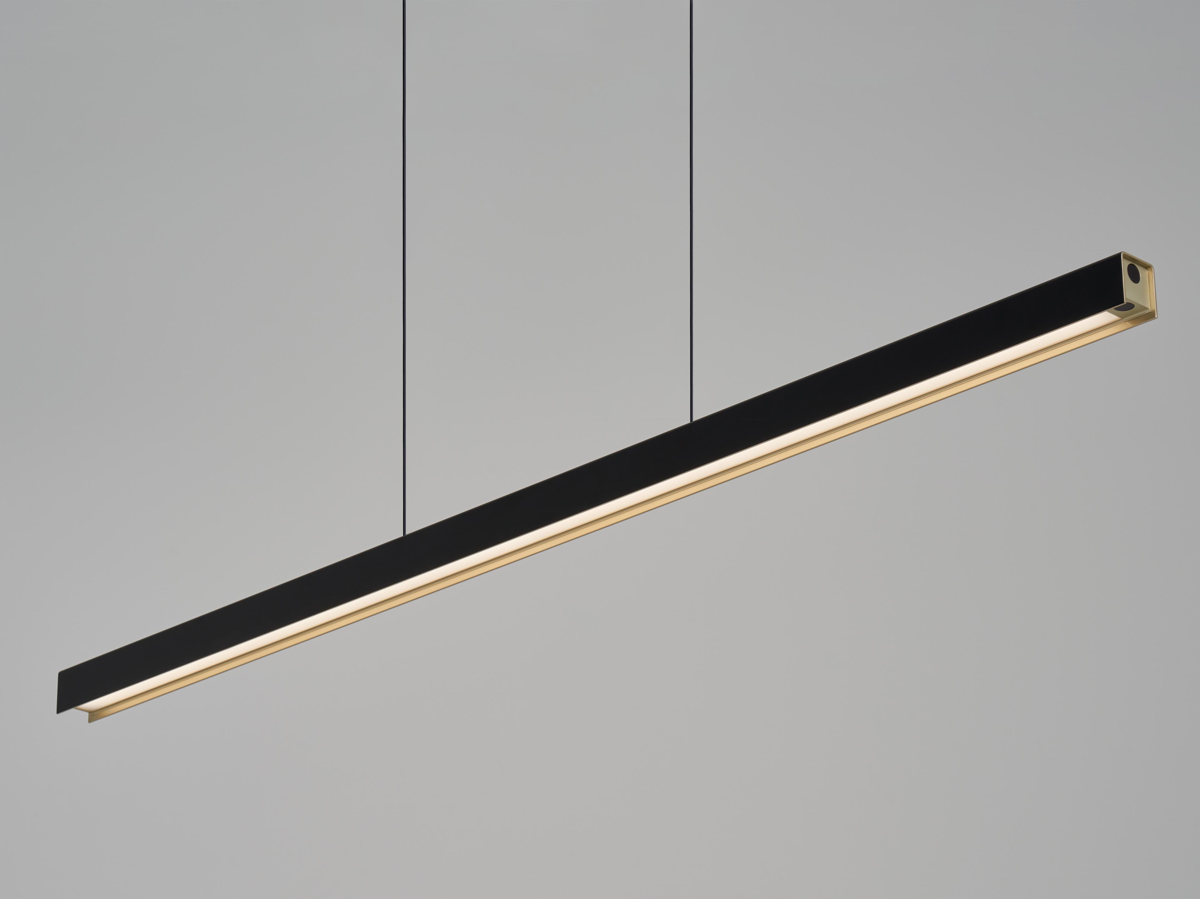 Seed Design Square Matt Black LED Linear Pendant