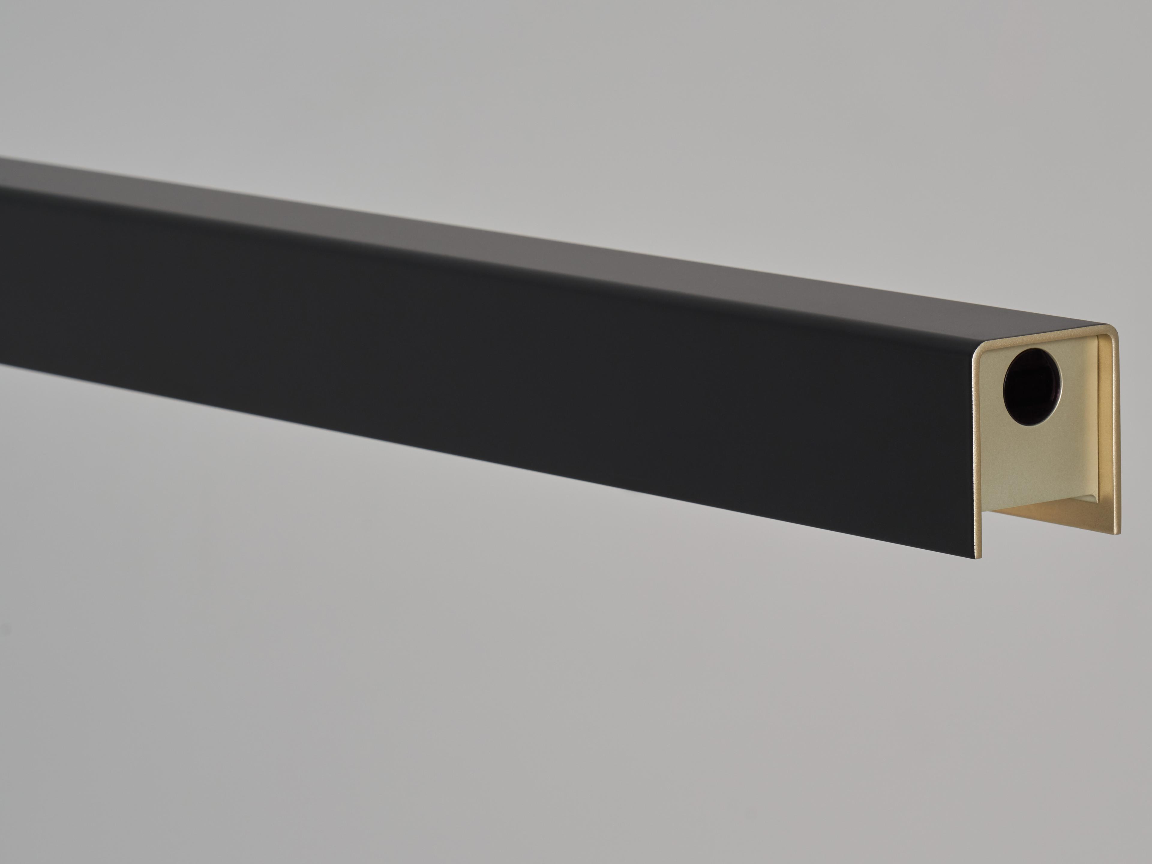 Seed Design Square Matt Black LED Linear Pendant