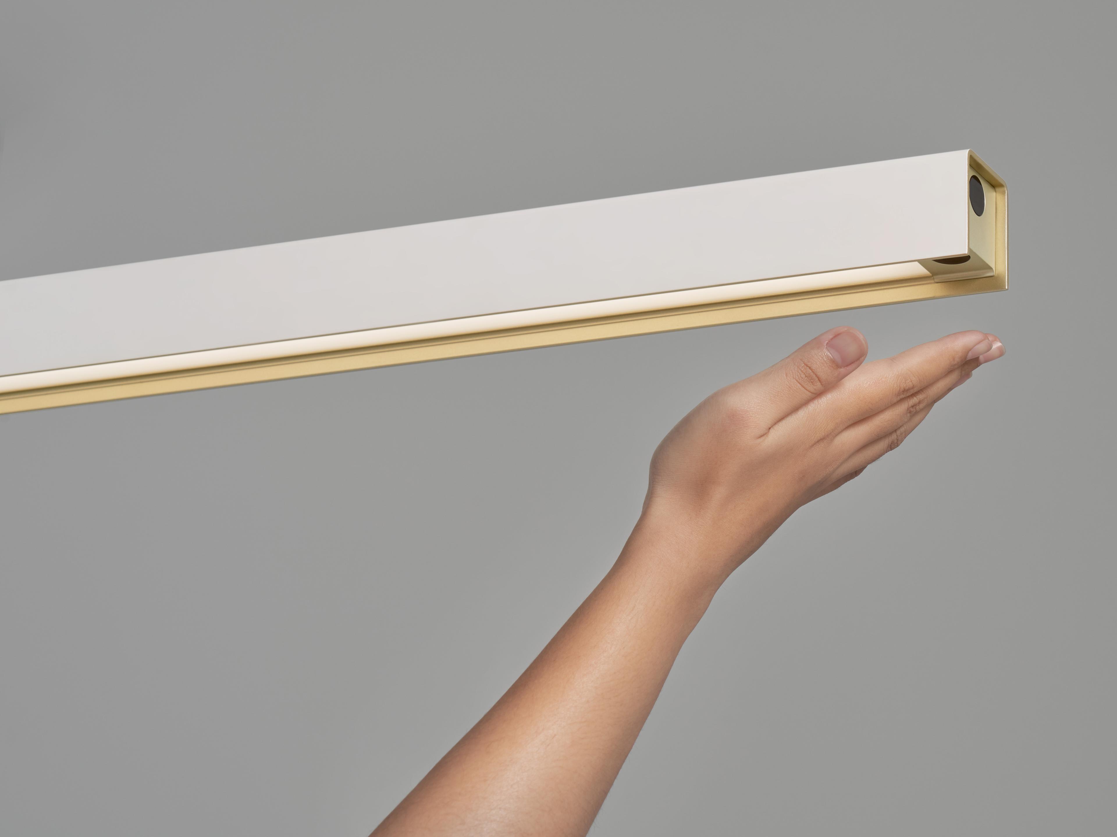 Seed Design Square Matt White LED Linear Pendant