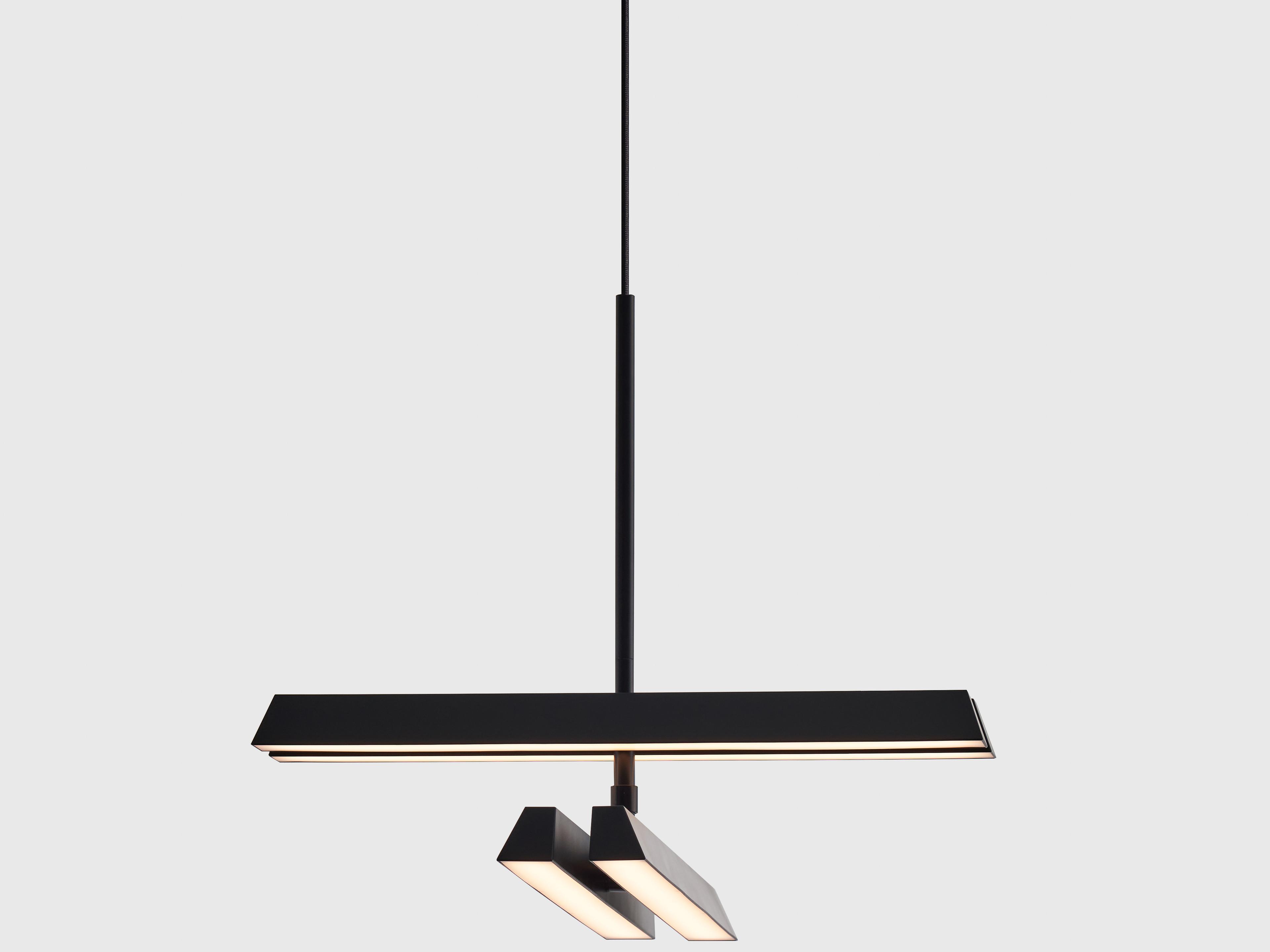 Seed Design Konnect Matt Black LED Linear Pendant