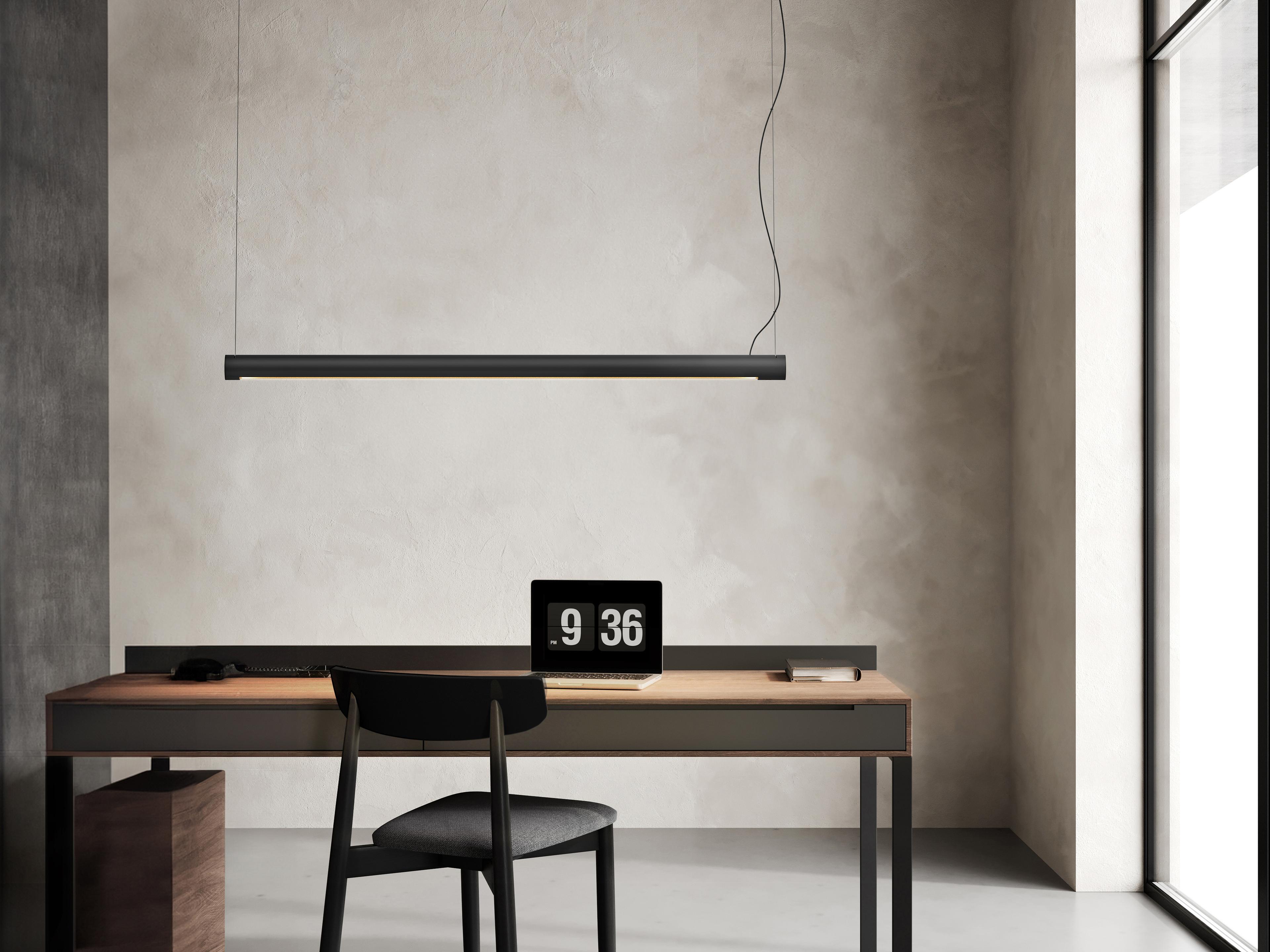 Seed Design Turner Matt Black LED Linear Island Pendant