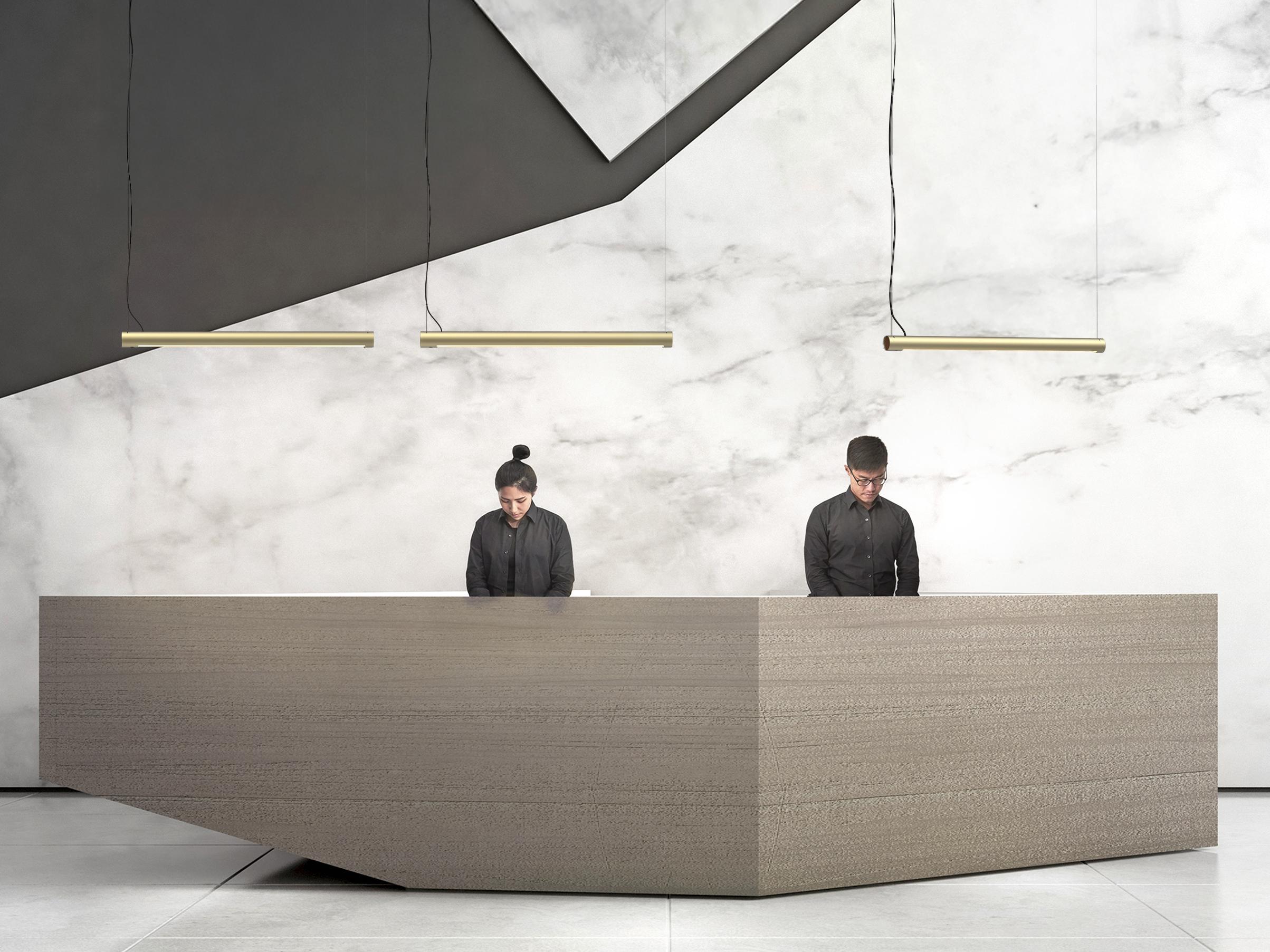 Seed Design Turner Champagne Gold LED Linear Pendant