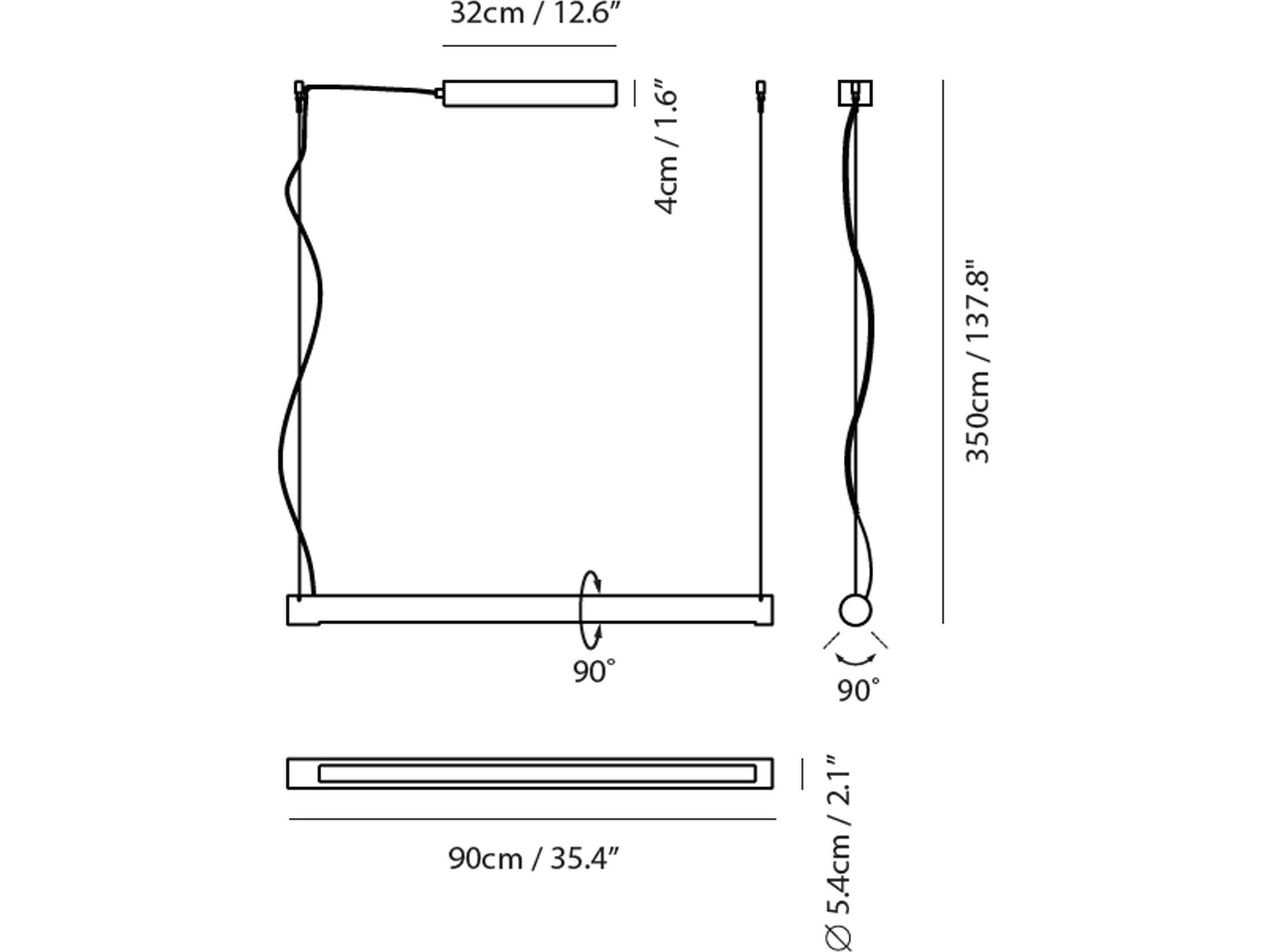 Seed Design Turner Champagne Gold LED Linear Pendant