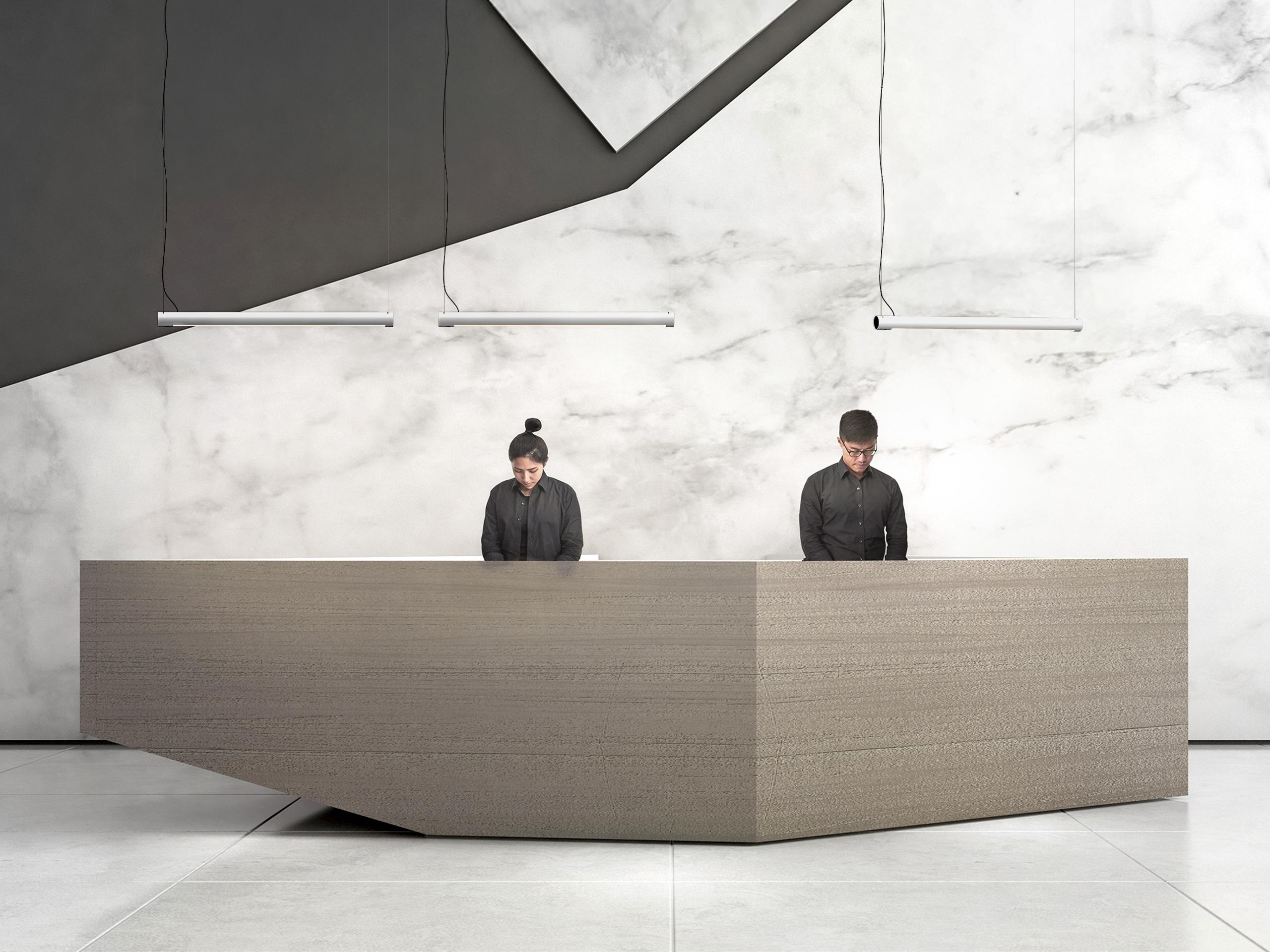 Seed Design Turner Matt Pure White LED Linear Island Pendant