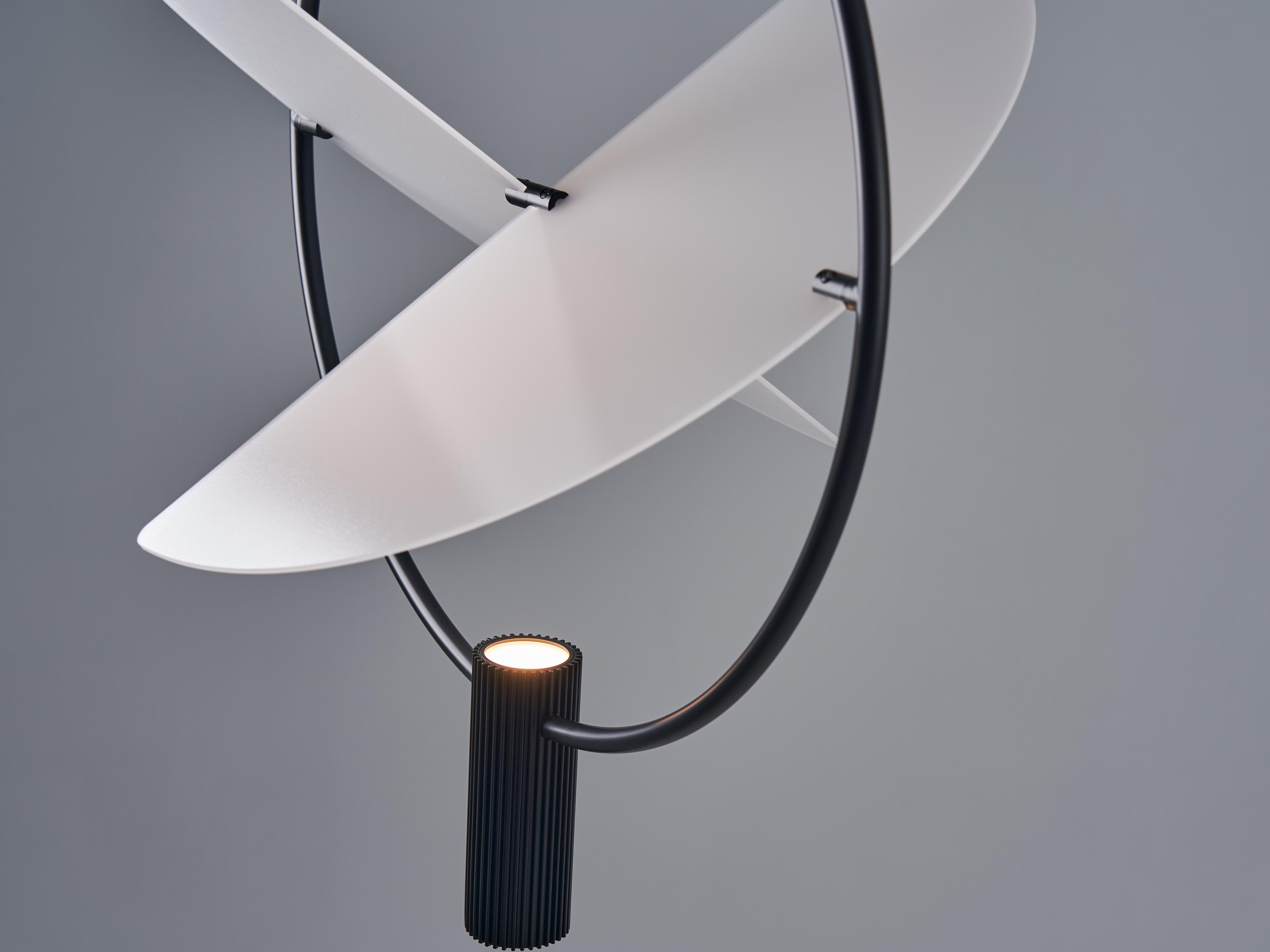 Seed Design Wing White Pc Black LED Pendant