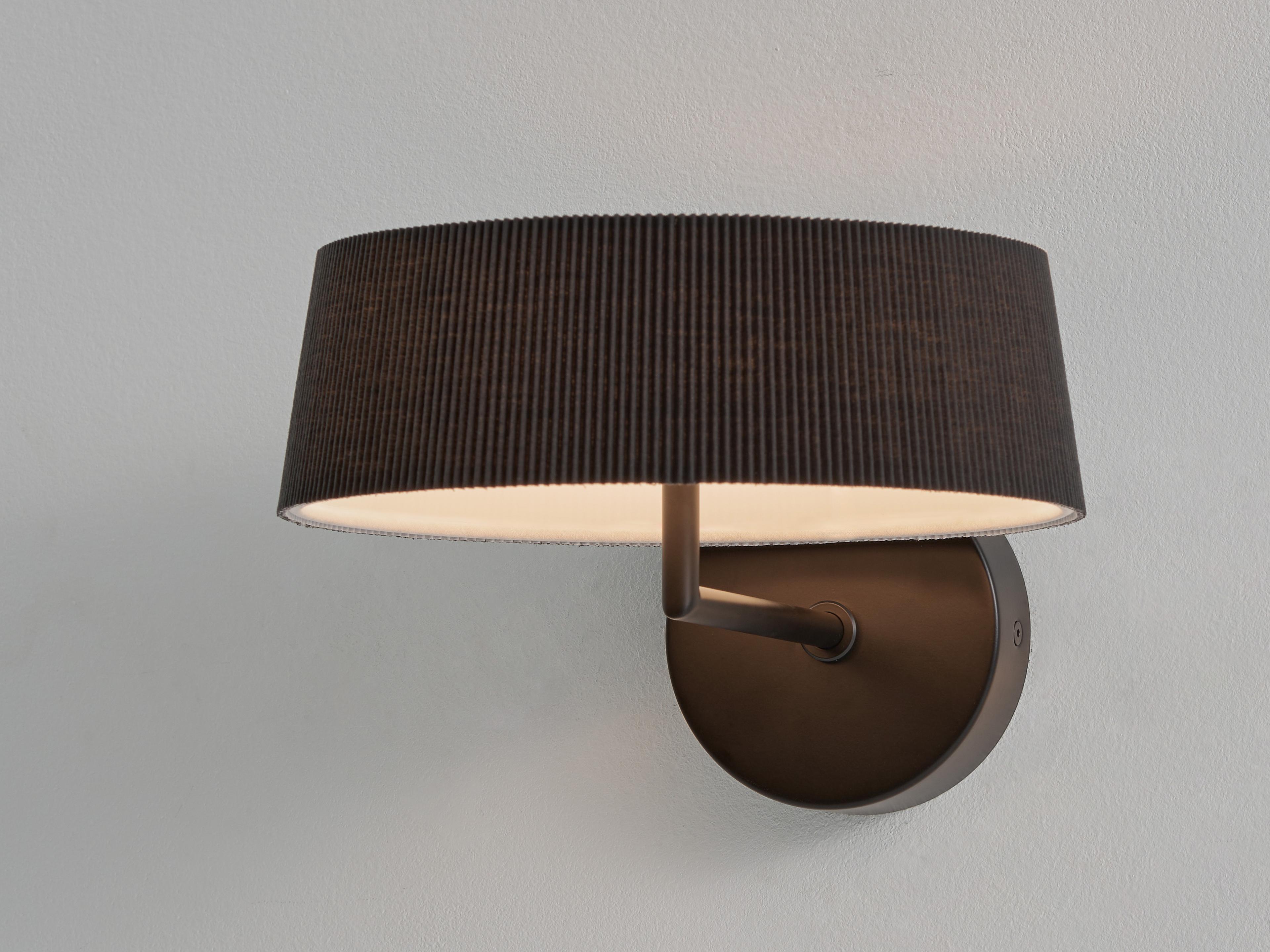 Seed Design Halo Black With Shade LED Wall Sconce