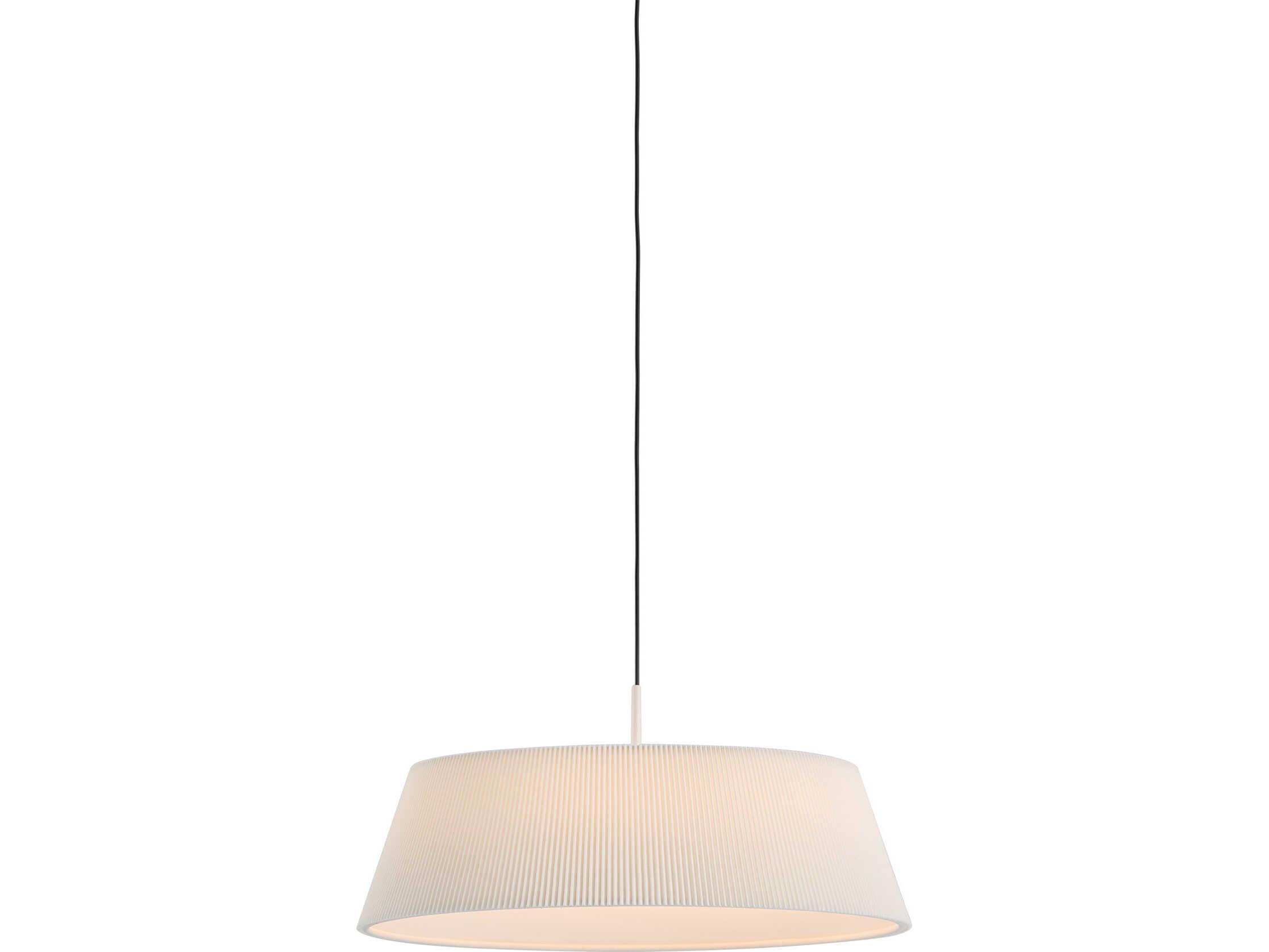 Seed Design Halo White With Shade LED Drum Pendant