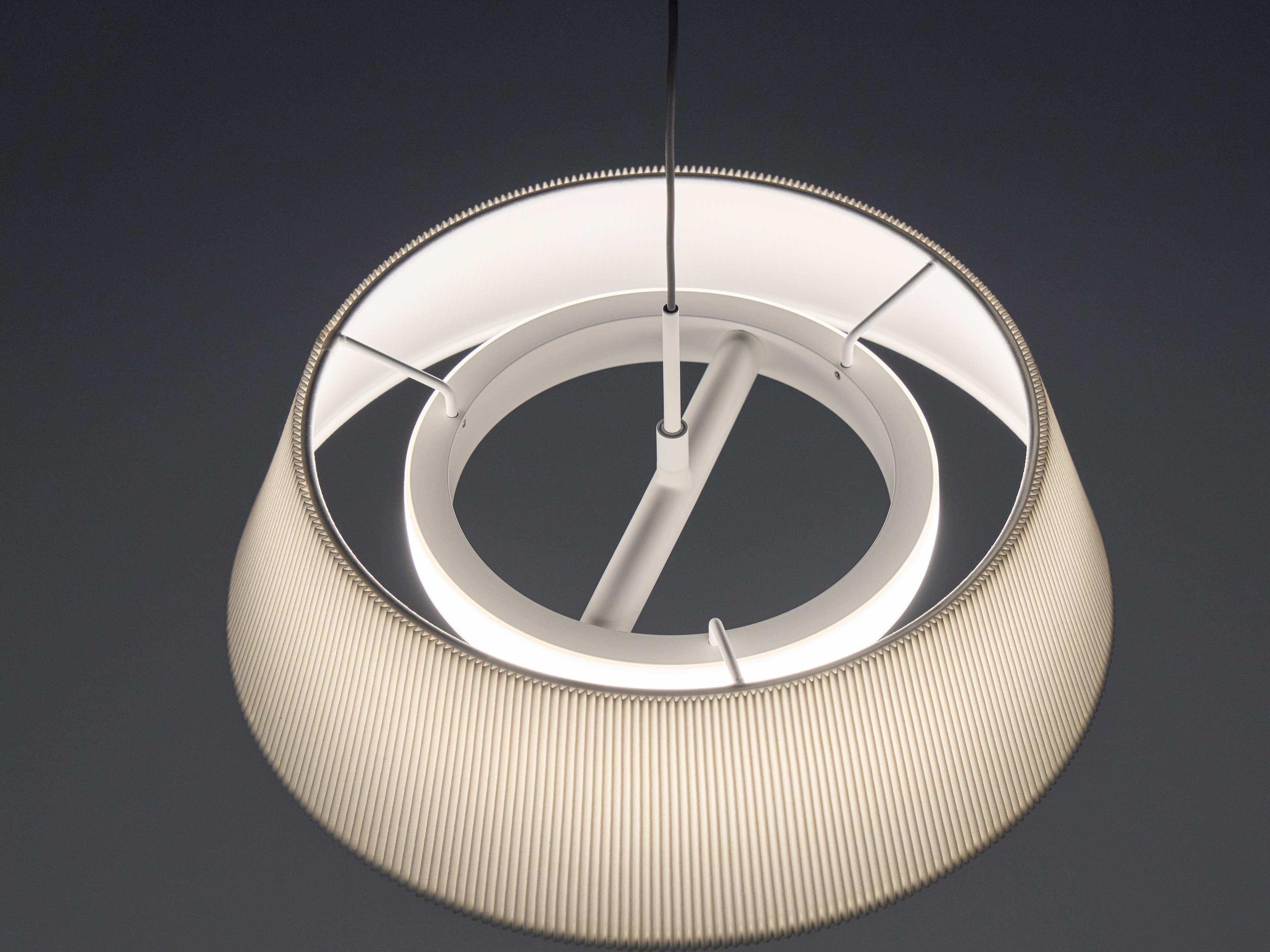 Seed Design Halo White With Shade LED Drum Pendant