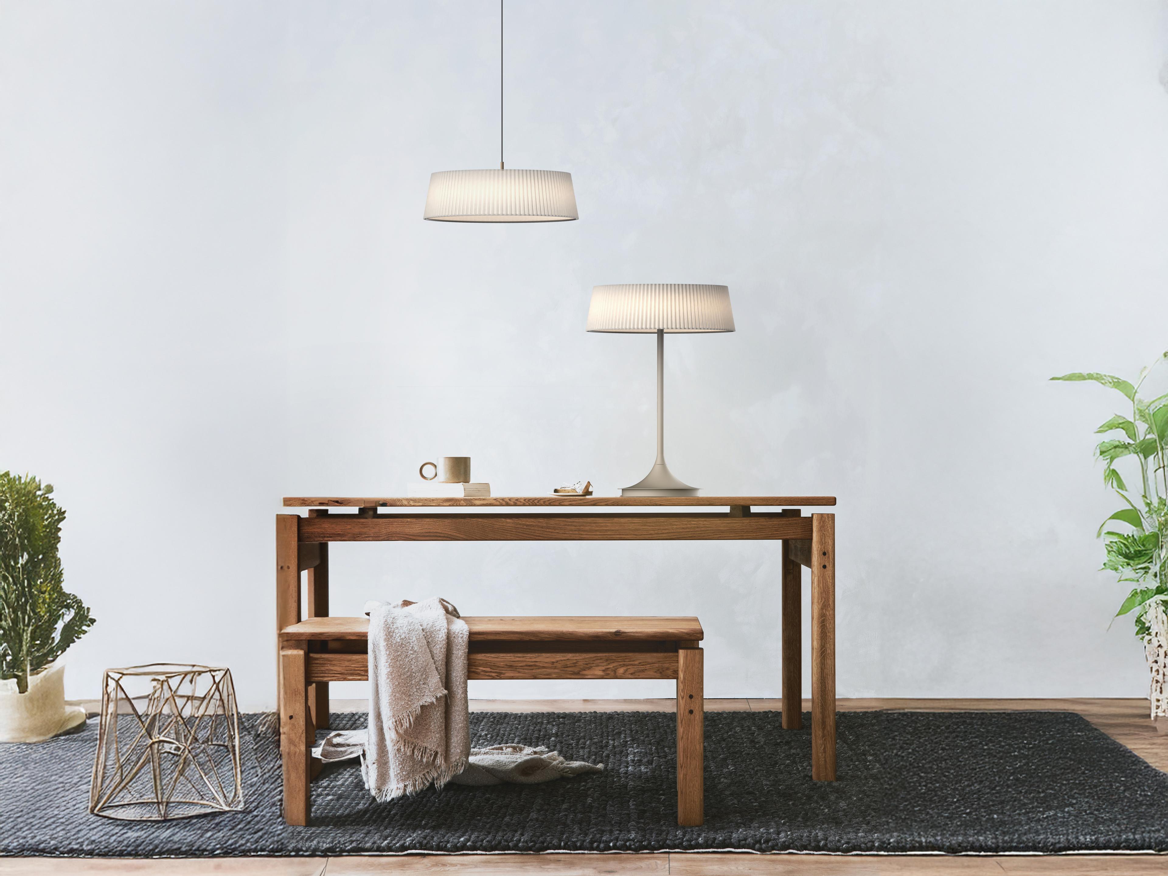 Seed Design Halo White With Shade LED Drum Pendant